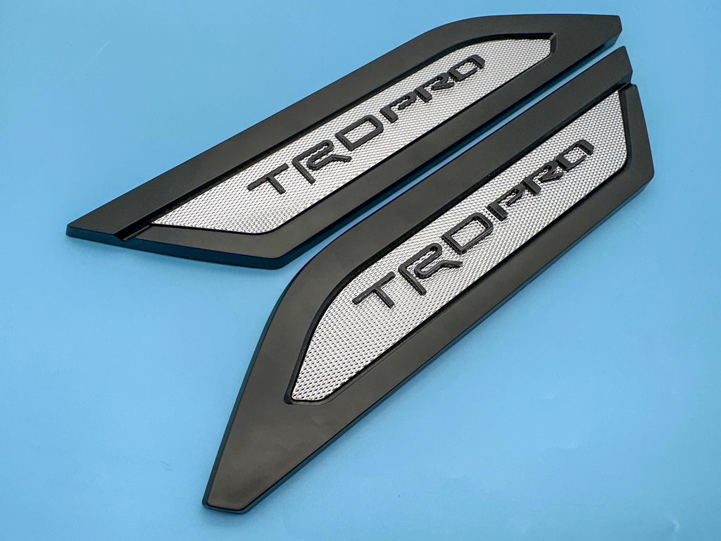 Chrome W. Matte Black Door Side Body Molding Trim For 2022-2025 Toyota Tundra TRD PRO