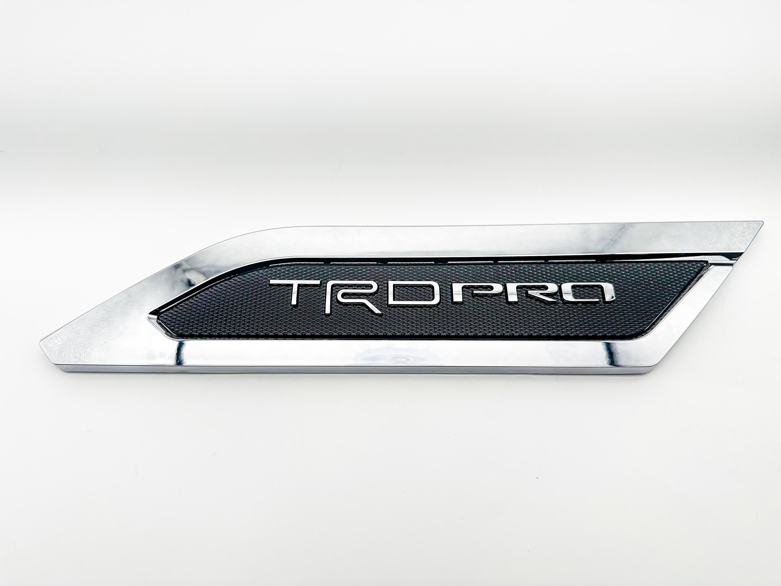 Chrome with Black Door Side Body Molding Trim For 2022-2025 Toyota Tundra TRD PRO