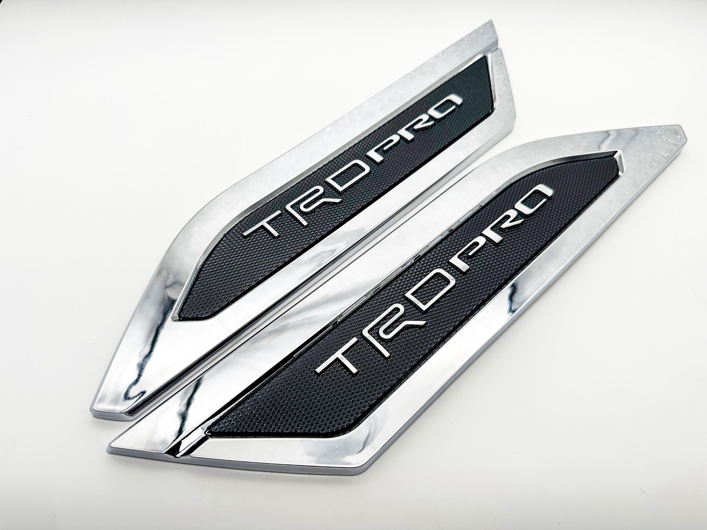 Chrome with Black Door Side Body Molding Trim For 2022-2025 Toyota Tundra TRD PRO