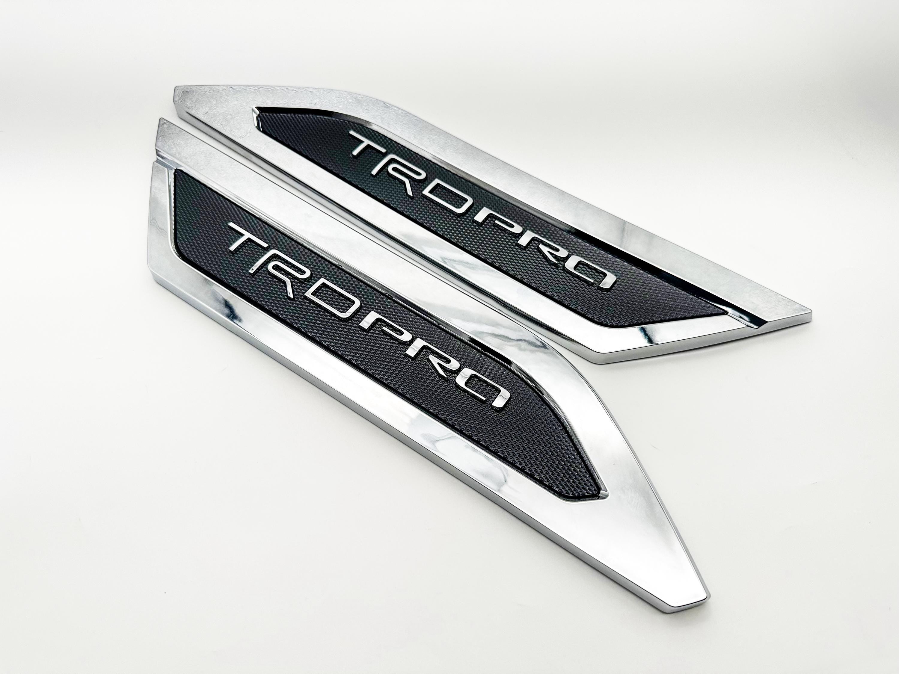 Chrome with Black Door Side Body Molding Trim For 2022-2025 Toyota Tundra TRD PRO