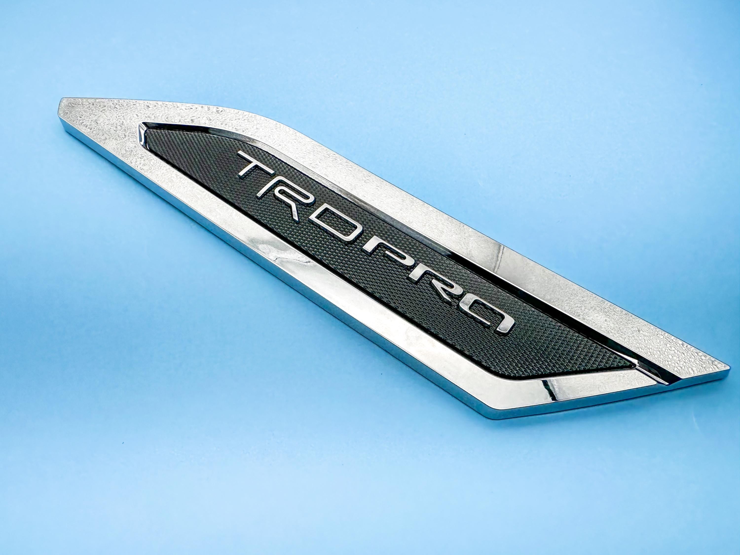 Chrome with Black Door Side Body Molding Trim For 2022-2025 Toyota Tundra TRD PRO