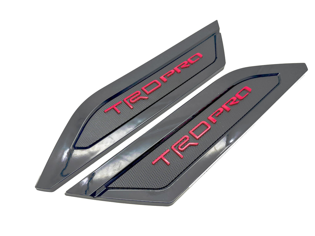 Red with Black Door Side Body Molding Trim For 2022-2025 Toyota Tundra TRD PRO