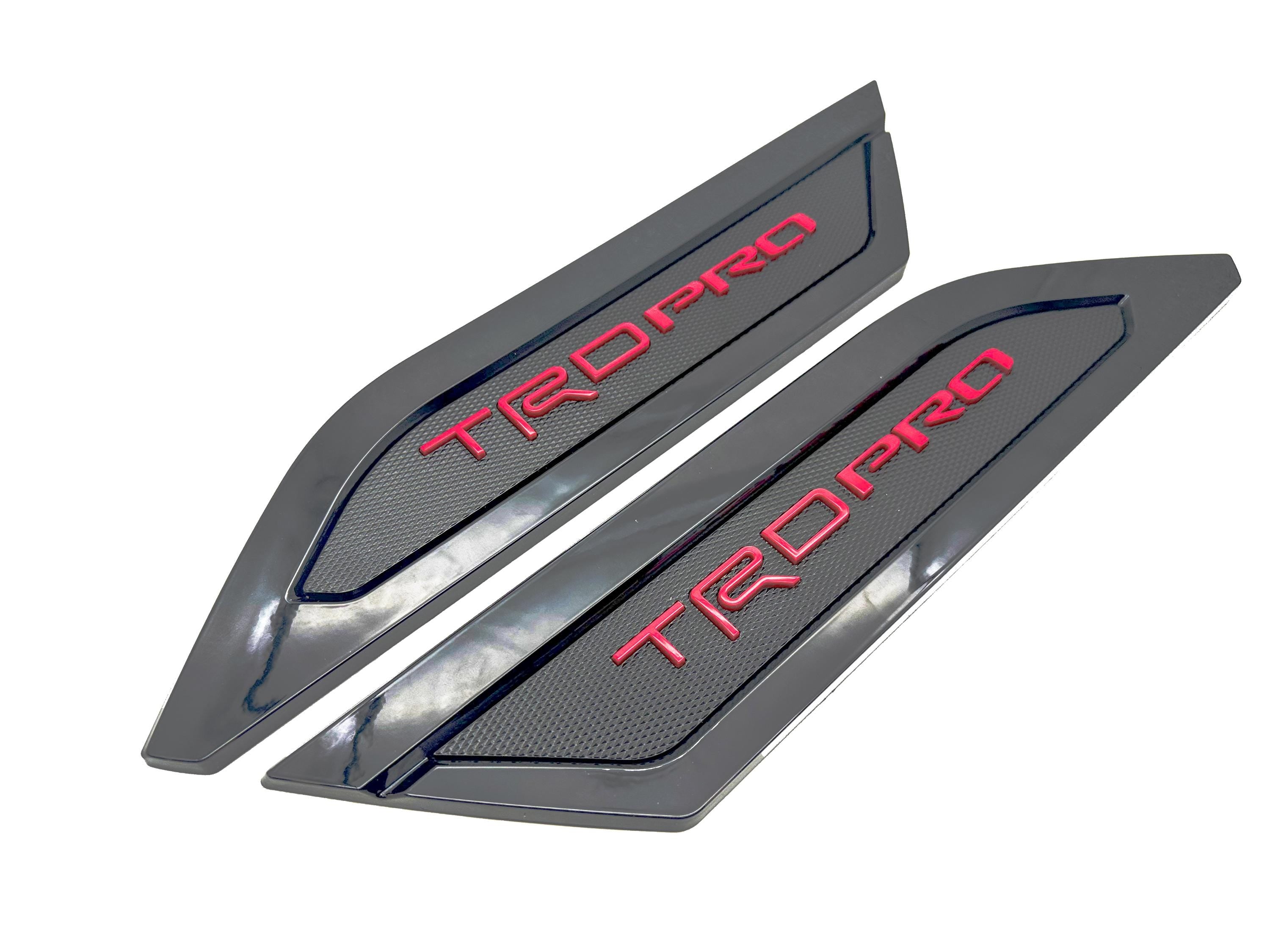 Red with Black Door Side Body Molding Trim For 2022-2025 Toyota Tundra TRD PRO