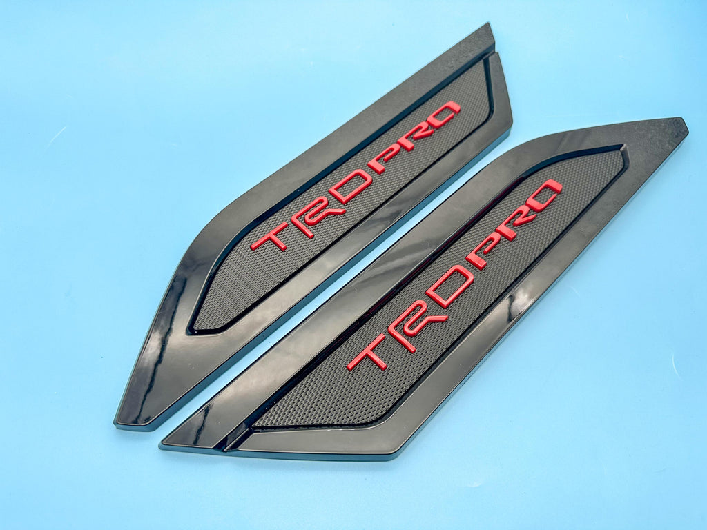 Red with Black Door Side Body Molding Trim For 2022-2025 Toyota Tundra TRD PRO