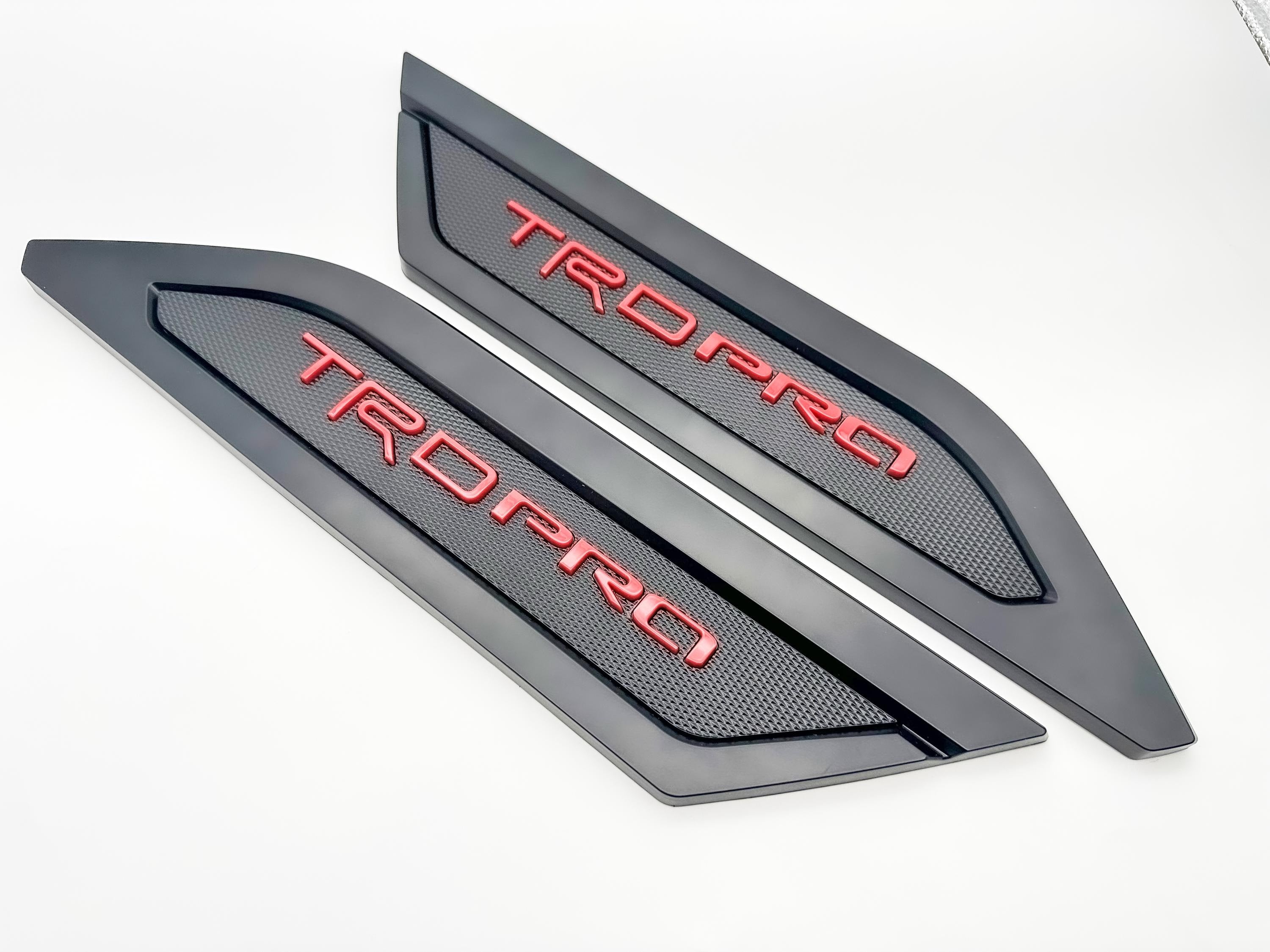 Red with Matte Black Door Side Body Molding Trim For 2022-2025 Toyota Tundra TRD PRO