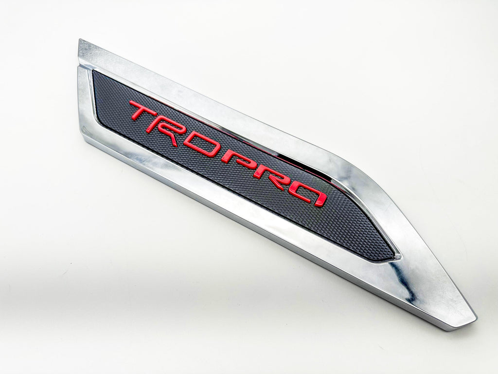 Red with Chrome Door Side Body Molding Trim For 2022-2025 Toyota Tundra TRD PRO