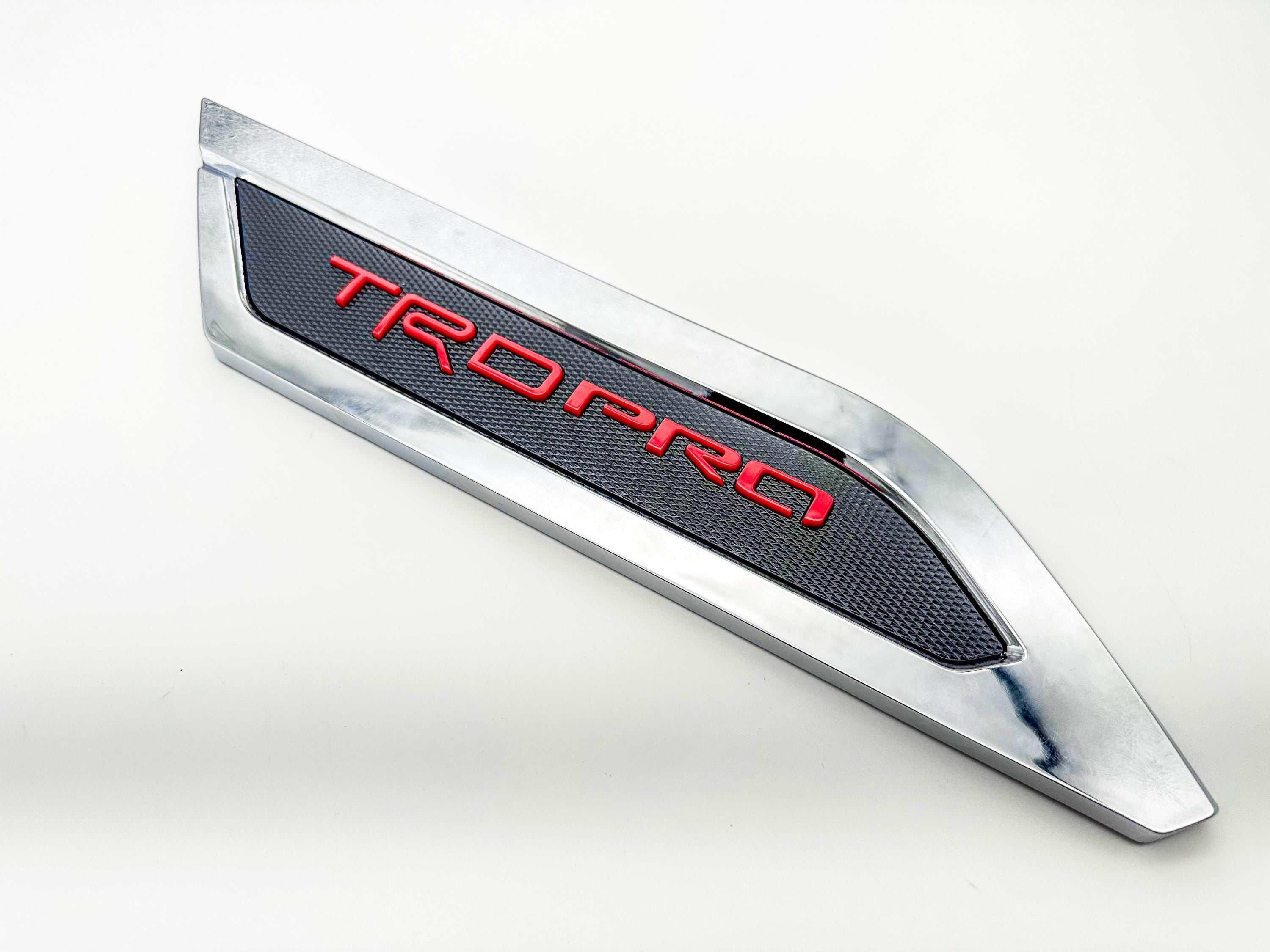 Red with Chrome Door Side Body Molding Trim For 2022-2025 Toyota Tundra TRD PRO