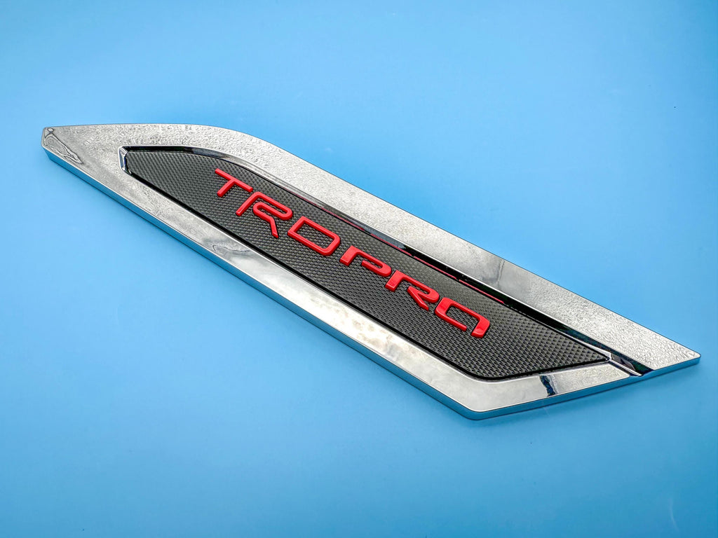 Red with Chrome Door Side Body Molding Trim For 2022-2025 Toyota Tundra TRD PRO