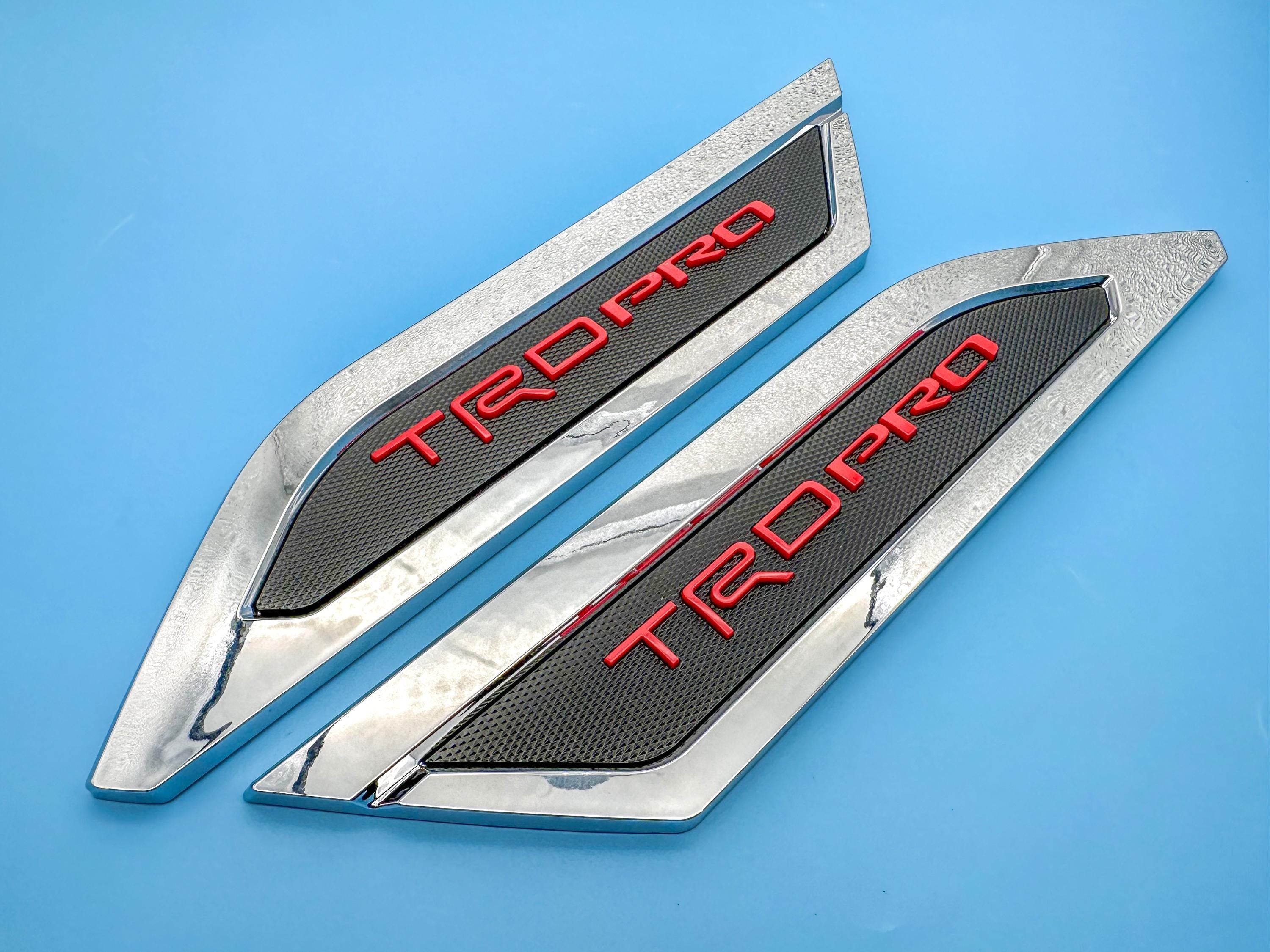 Red with Chrome Door Side Body Molding Trim For 2022-2025 Toyota Tundra TRD PRO