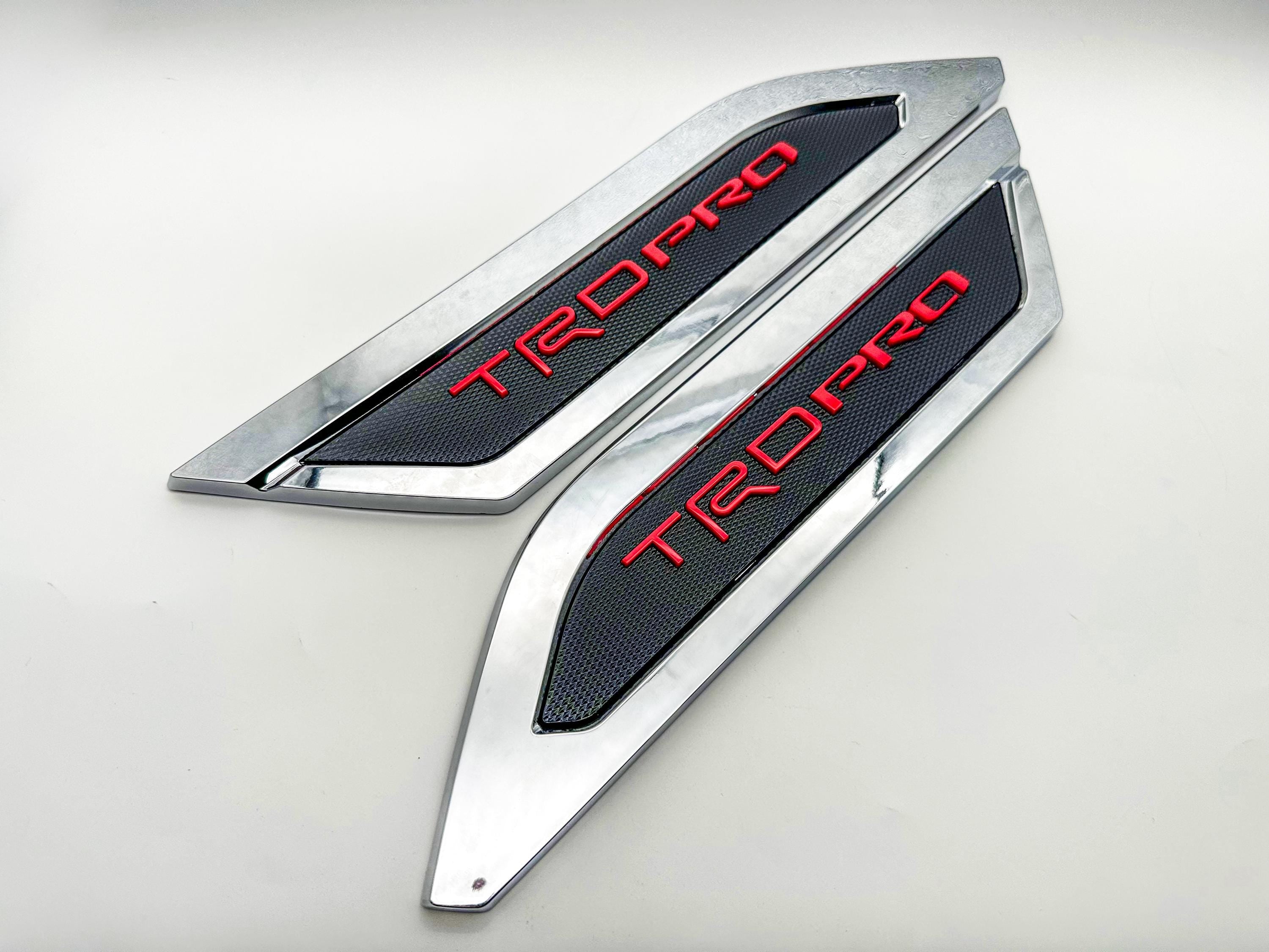 Red with Chrome Door Side Body Molding Trim For 2022-2025 Toyota Tundra TRD PRO