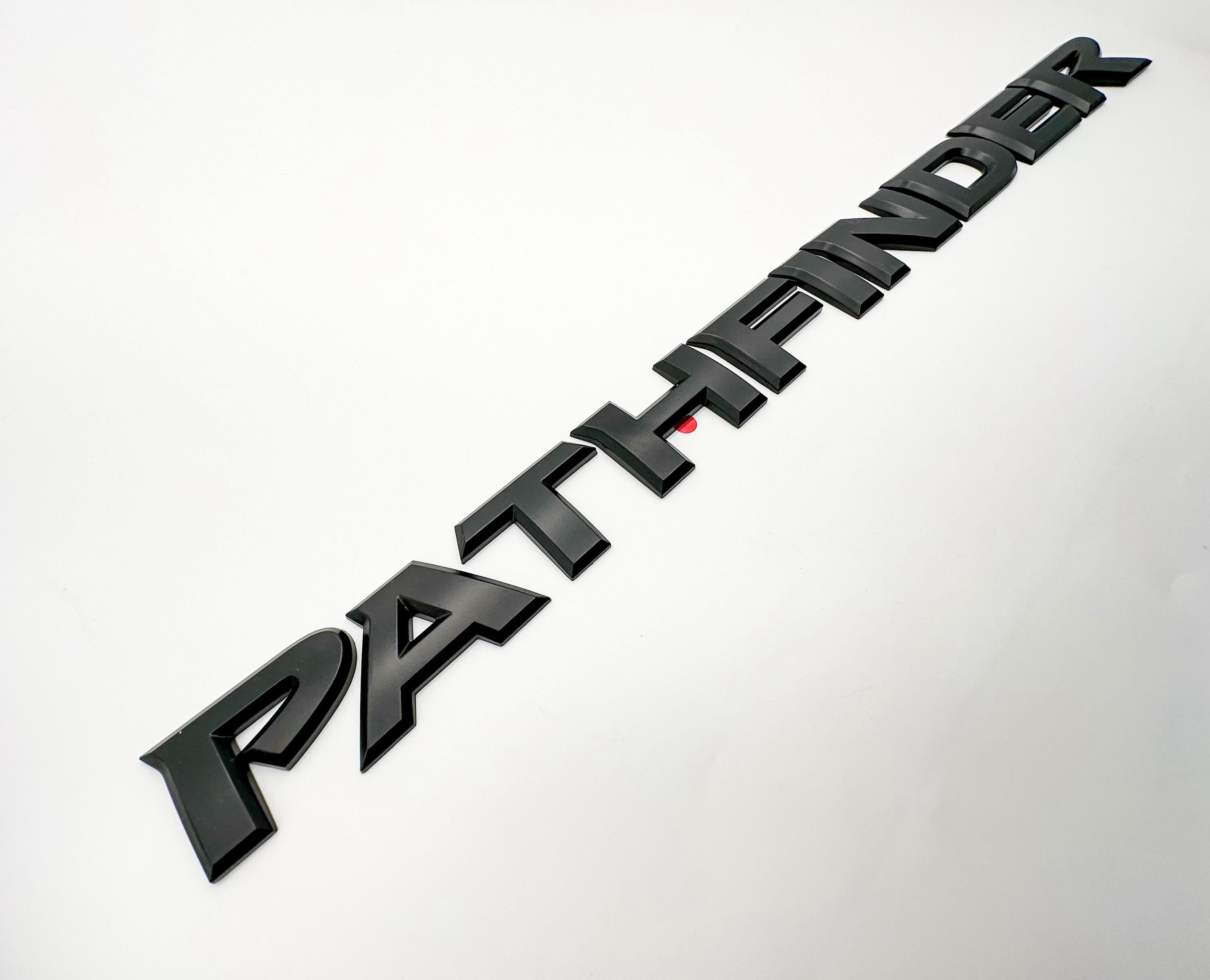 Pathfinder Black Overlay Emblem Fit 2022-2025 Nissan Rear Tailgate Pat ...