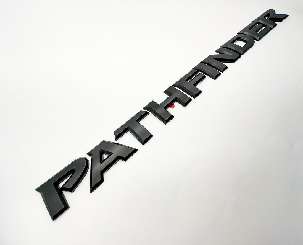 Pathfinder Black Overlay Emblem Fit 2022-2025 Nissan Rear Tailgate Pathfinder Emblem