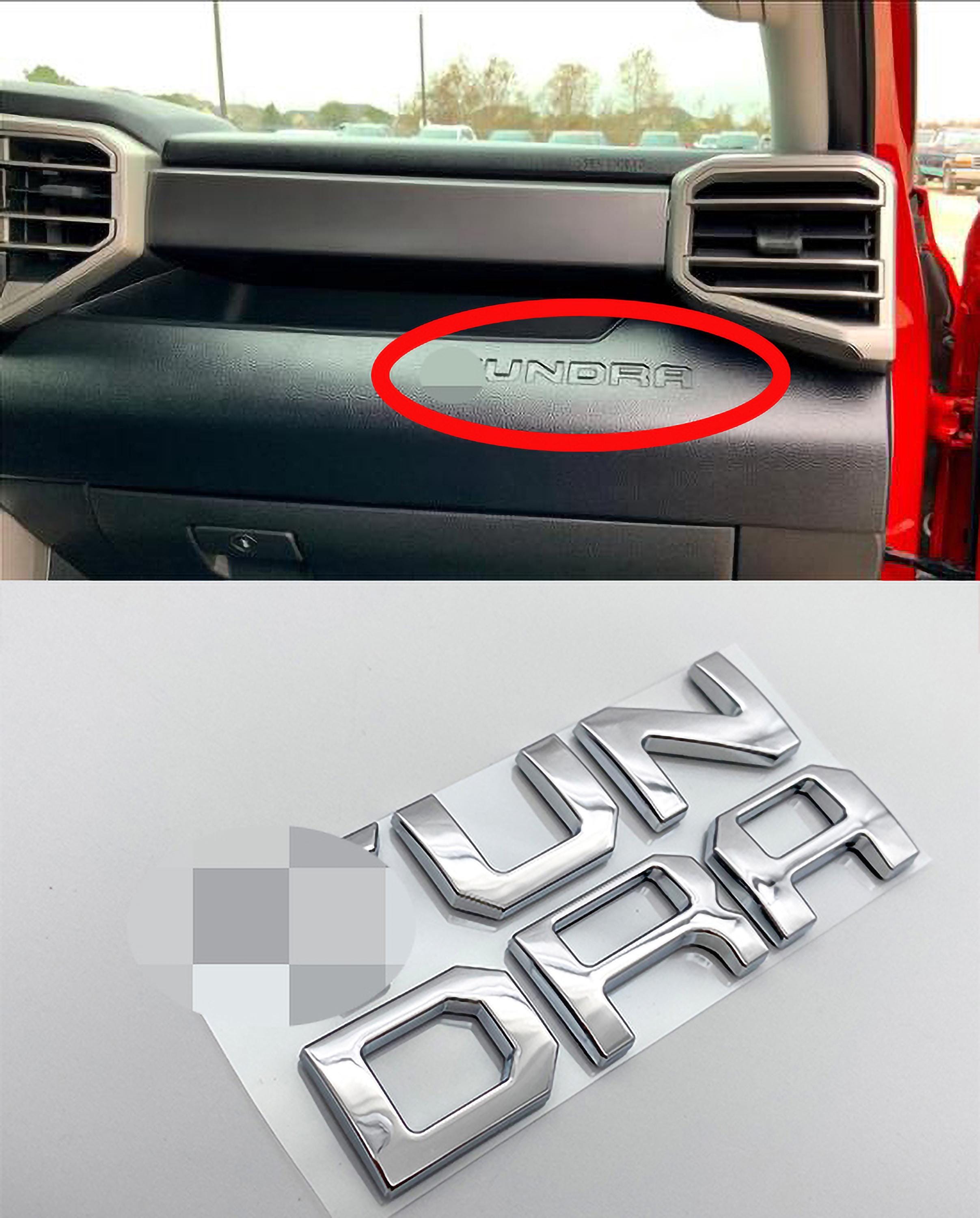 Chrome Premium 3D Dashboard glovebox glove box letters for 2022-2024 Tundra