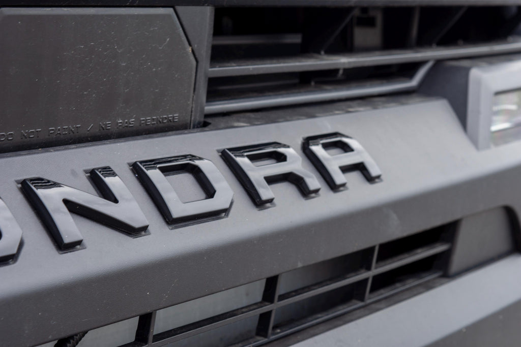 Gloss Black Premium 3D color matched Letters for 2022-2024 Tundra Front Bumper