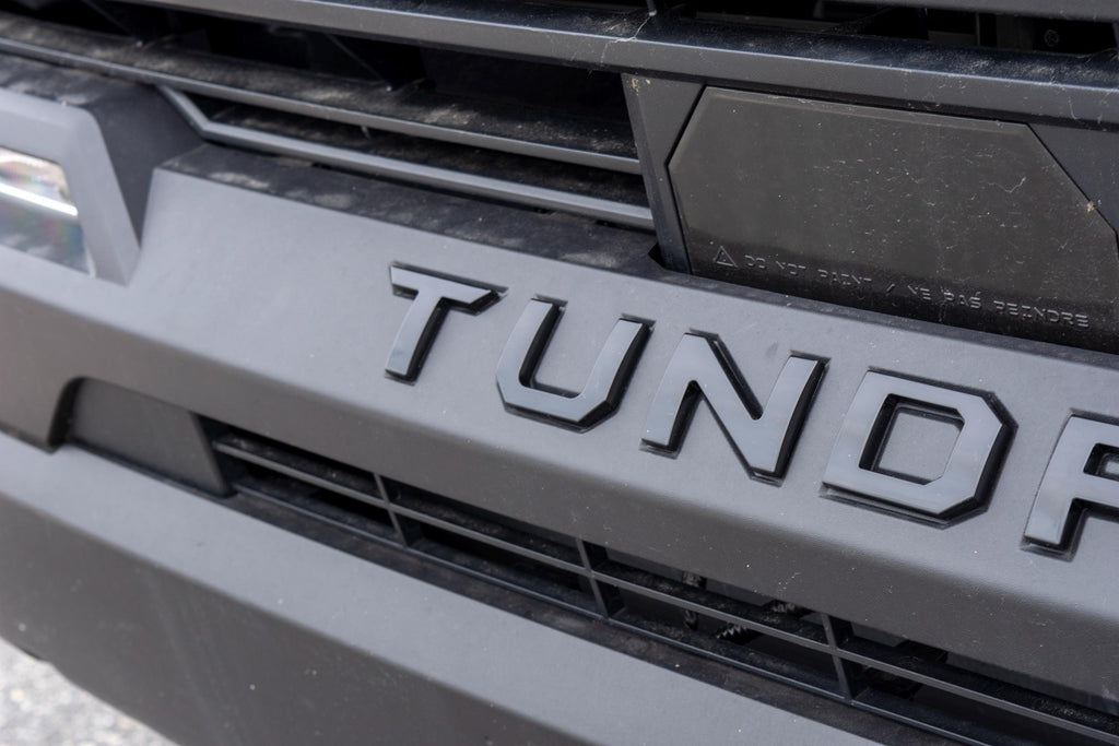 Gloss Black Premium 3D color matched Letters for 2022-2024 Tundra Front Bumper