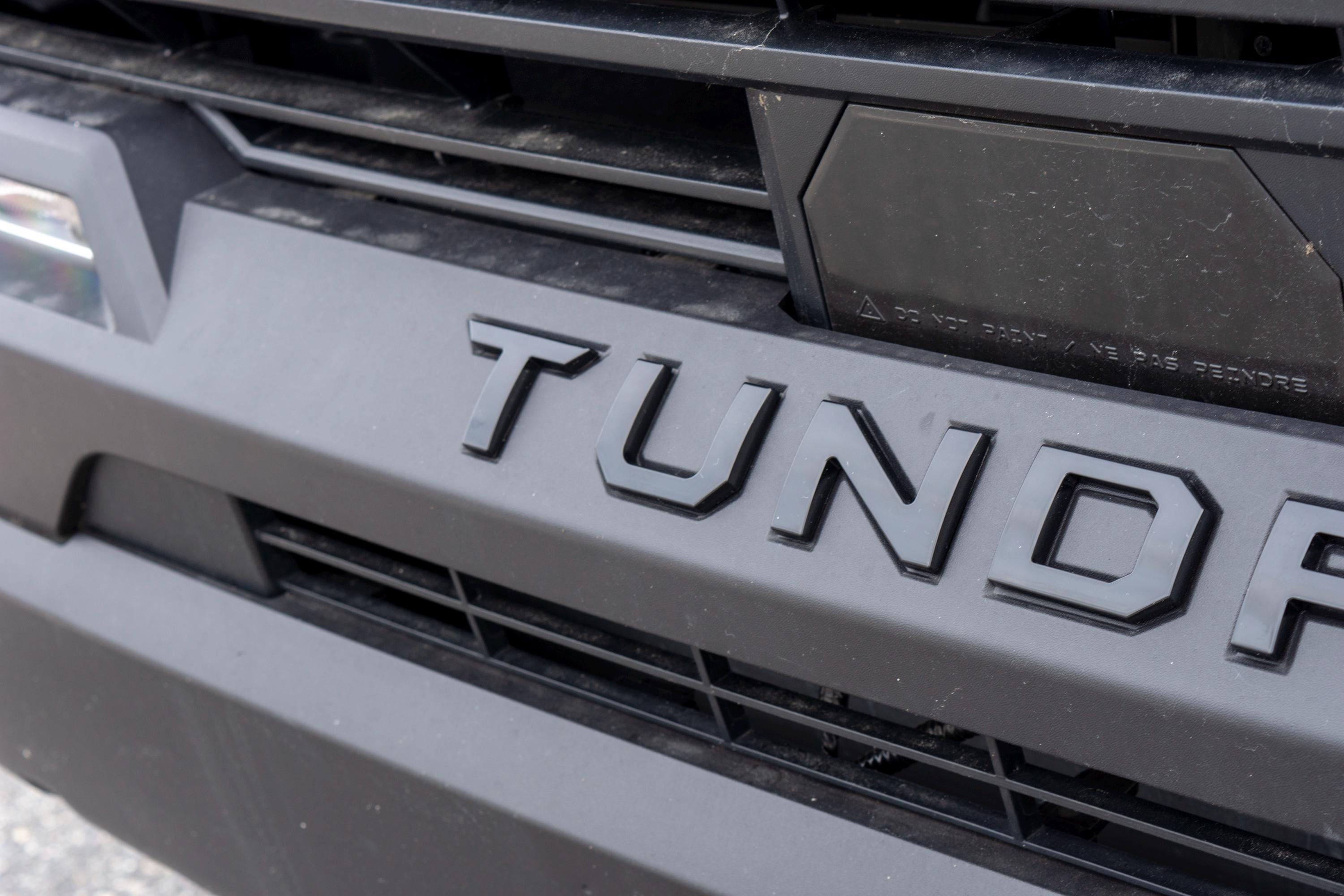 Gloss Black Premium 3D color matched Letters for 2022-2024 Tundra Front Bumper