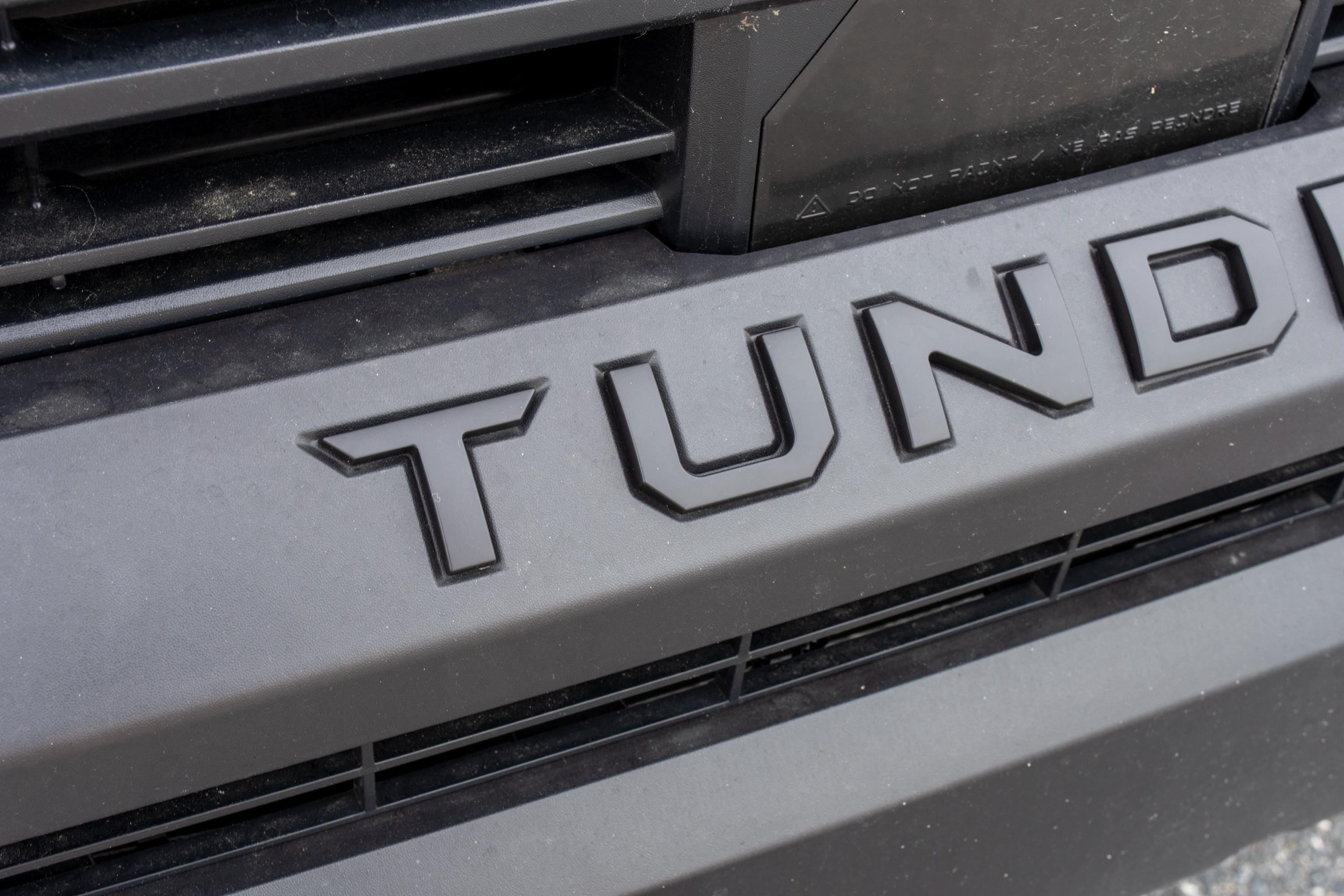 Matte Black Premium 3D color matched Letters for 2022-2024 Tundra Front Bumper