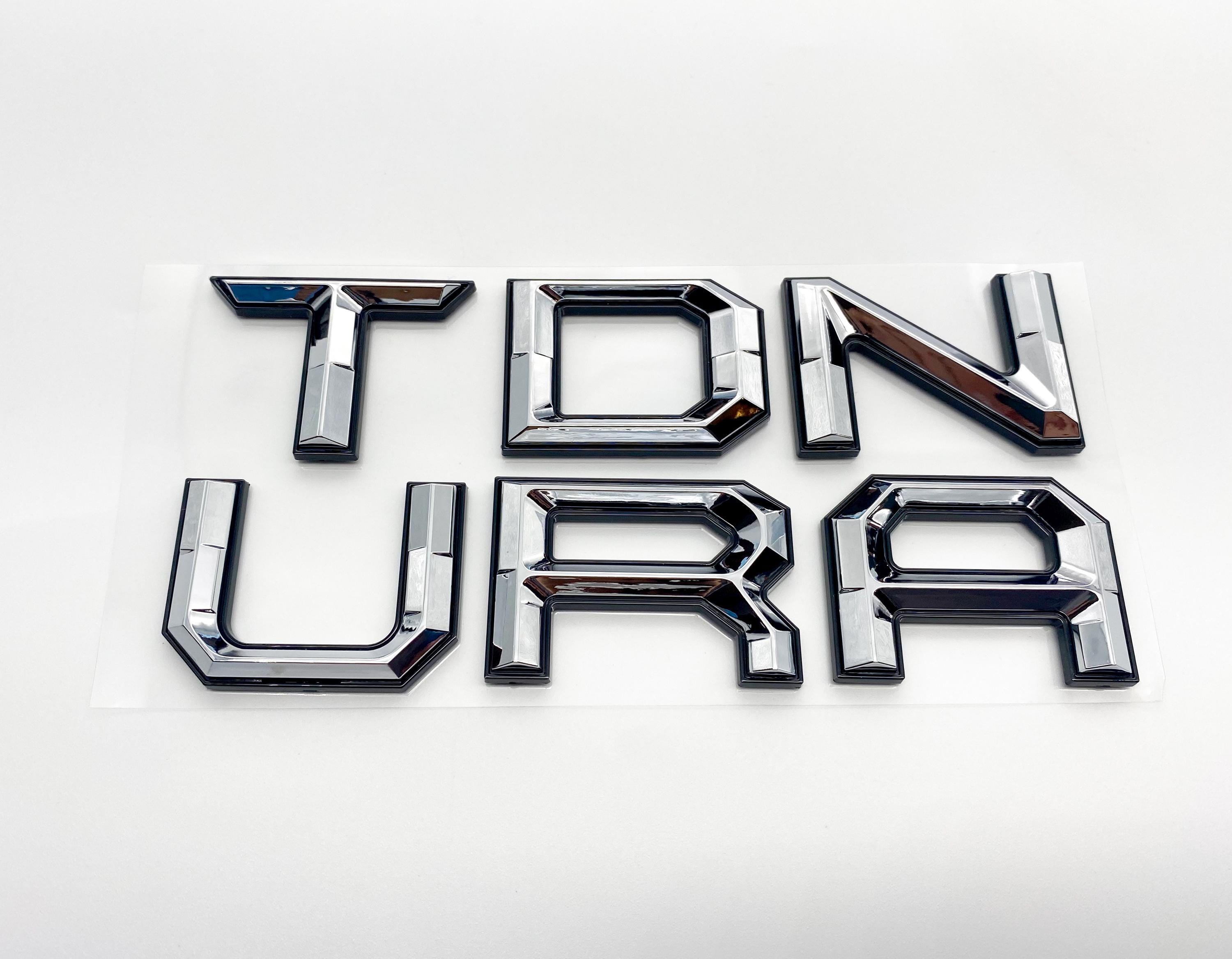 Chrome with Black outline Premium 3D color matched Letters for 2022-2024 Tundra Front Bumper