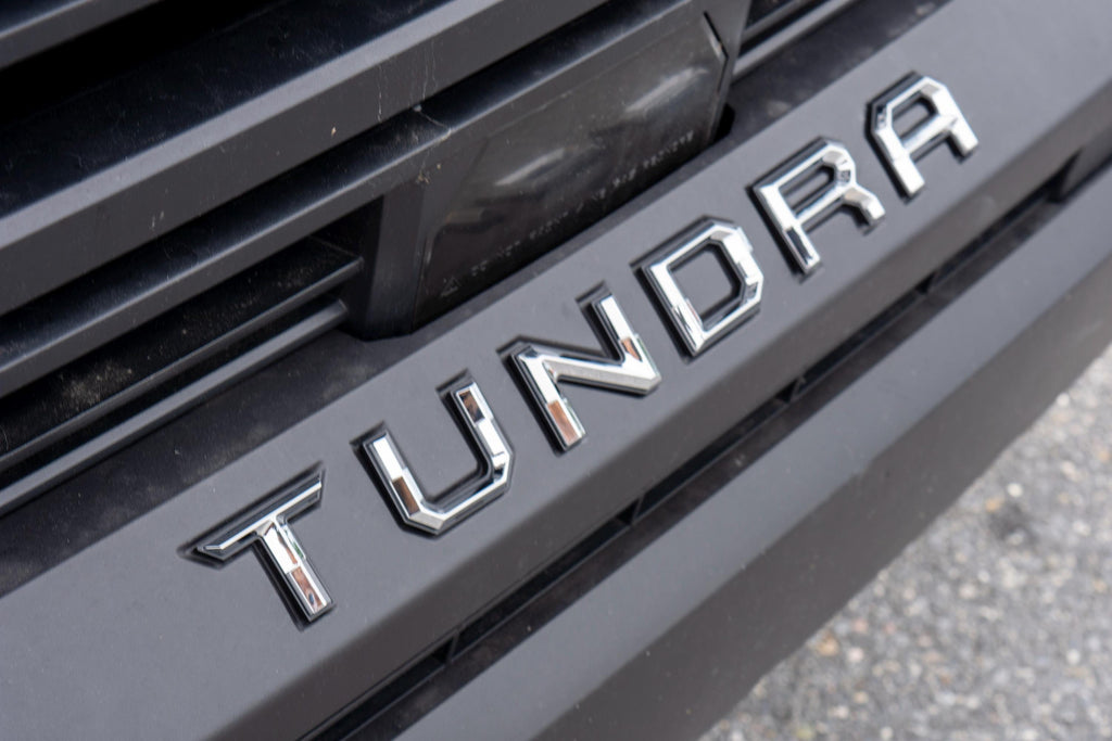 Chrome with Black outline Premium 3D color matched Letters for 2022-2024 Tundra Front Bumper