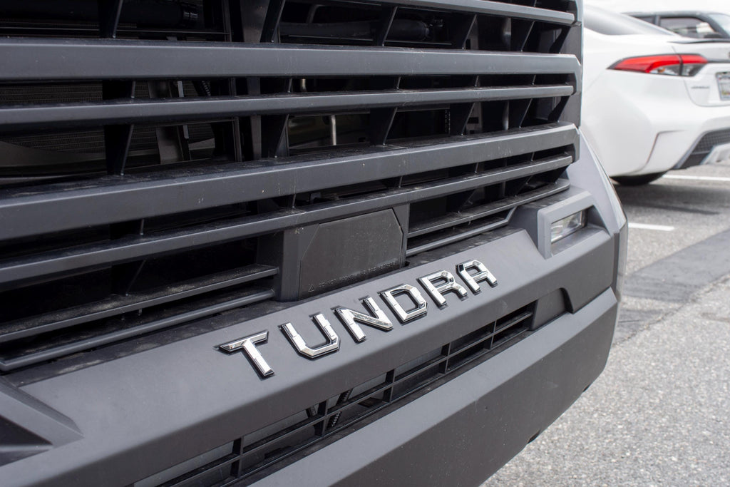 Chrome with Black outline Premium 3D color matched Letters for 2022-2024 Tundra Front Bumper