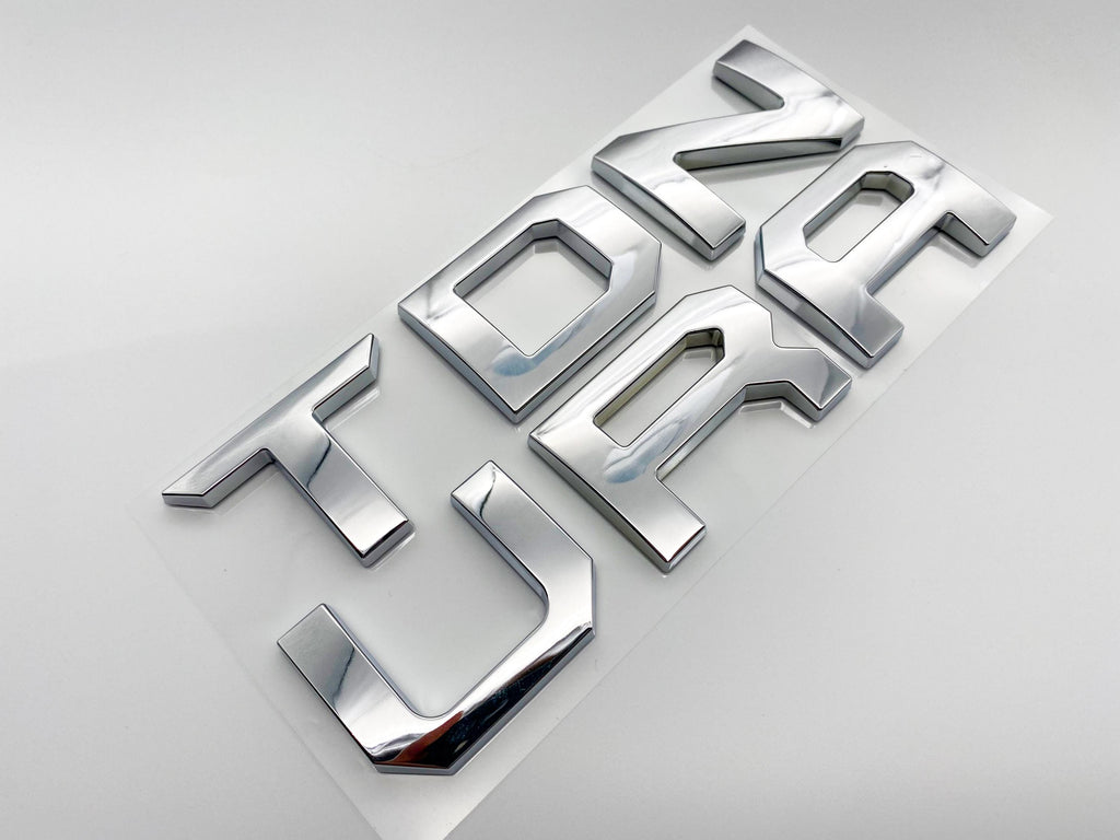 Chrome Premium 3D color matched Letters for 2022-2024 Tundra Front Bumper