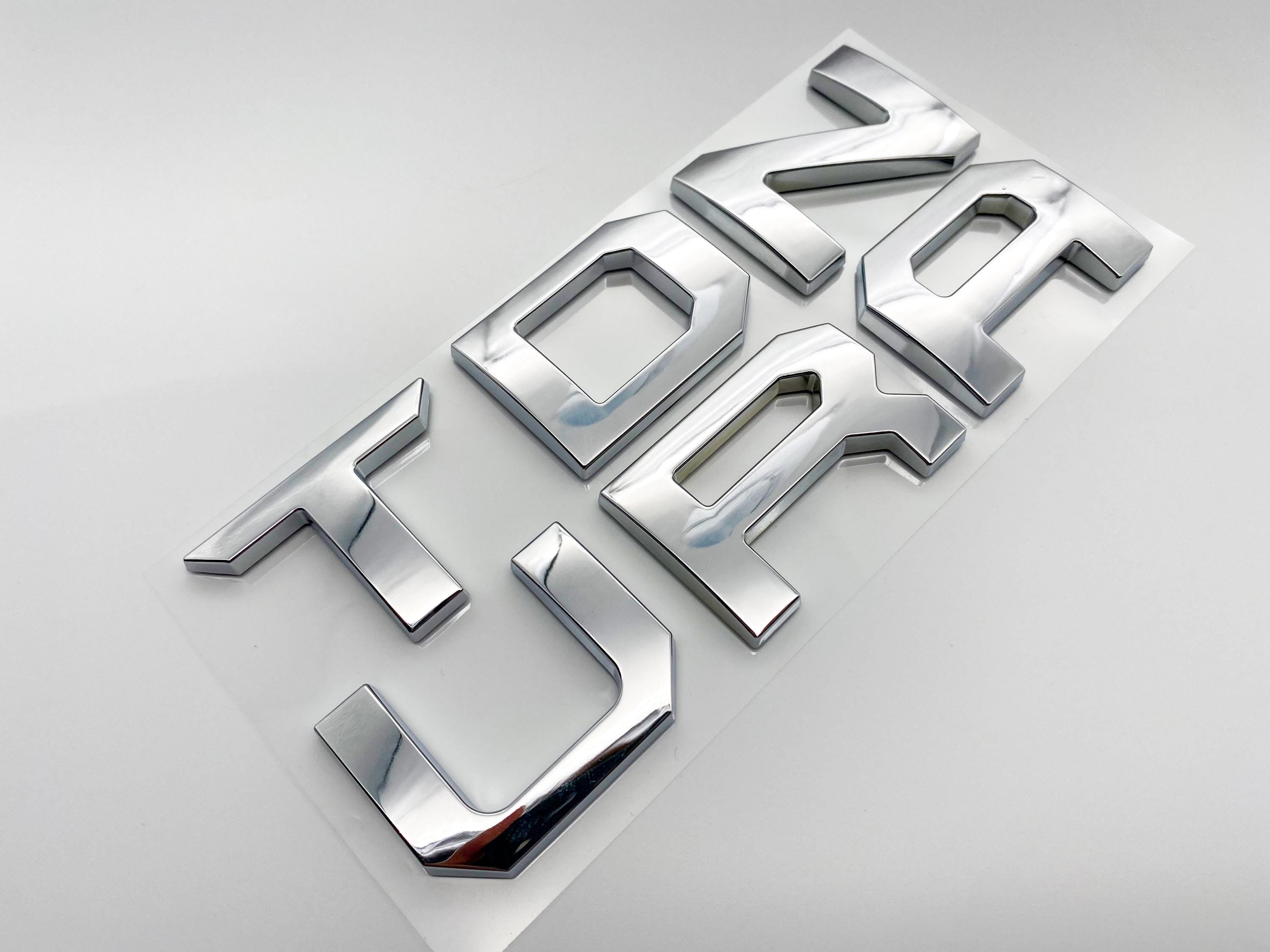 Chrome Premium 3D color matched Letters for 2022-2024 Tundra Front Bumper