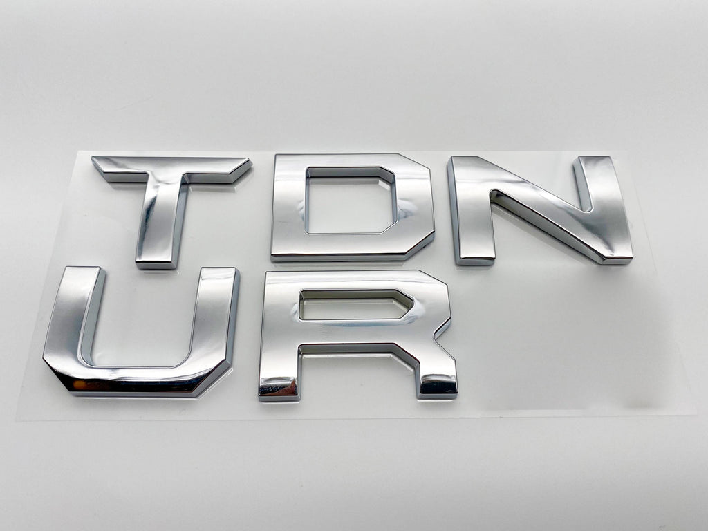 Chrome Premium 3D color matched Letters for 2022-2024 Tundra Front Bumper