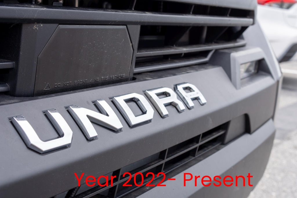 Chrome Premium 3D color matched Letters for 2022-2024 Tundra Front Bumper