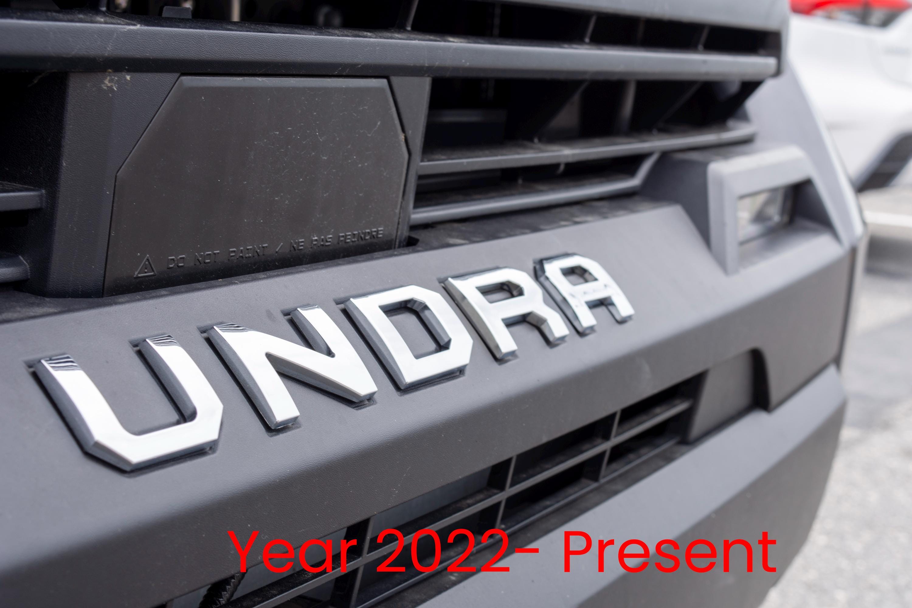 Chrome Premium 3D color matched Letters for 2022-2024 Tundra Front Bumper