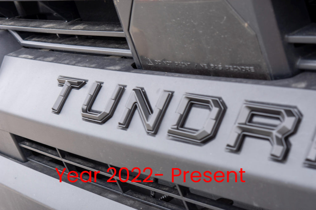 Matte Black outline Premium 3D color matched Letters for 2022-2024 Tundra Front Bumper