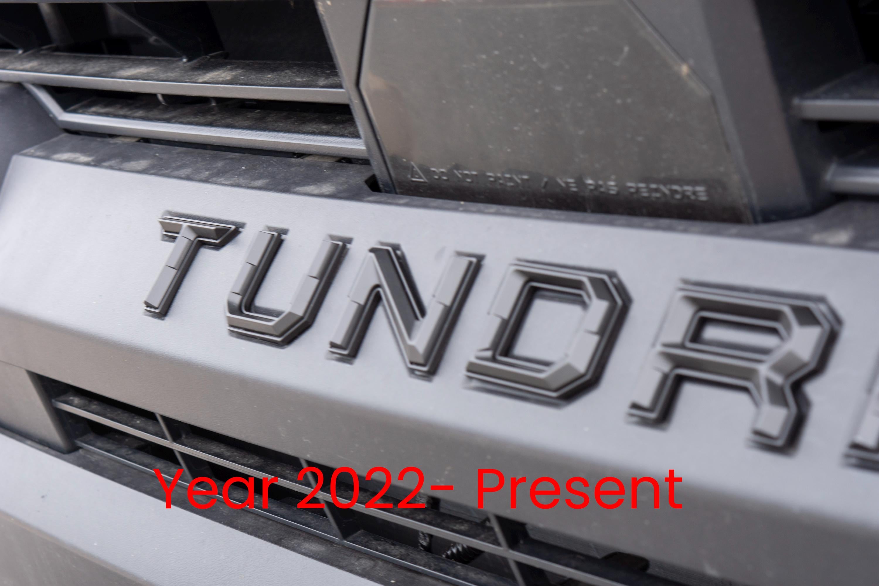 Matte Black outline Premium 3D color matched Letters for 2022-2024 Tundra Front Bumper