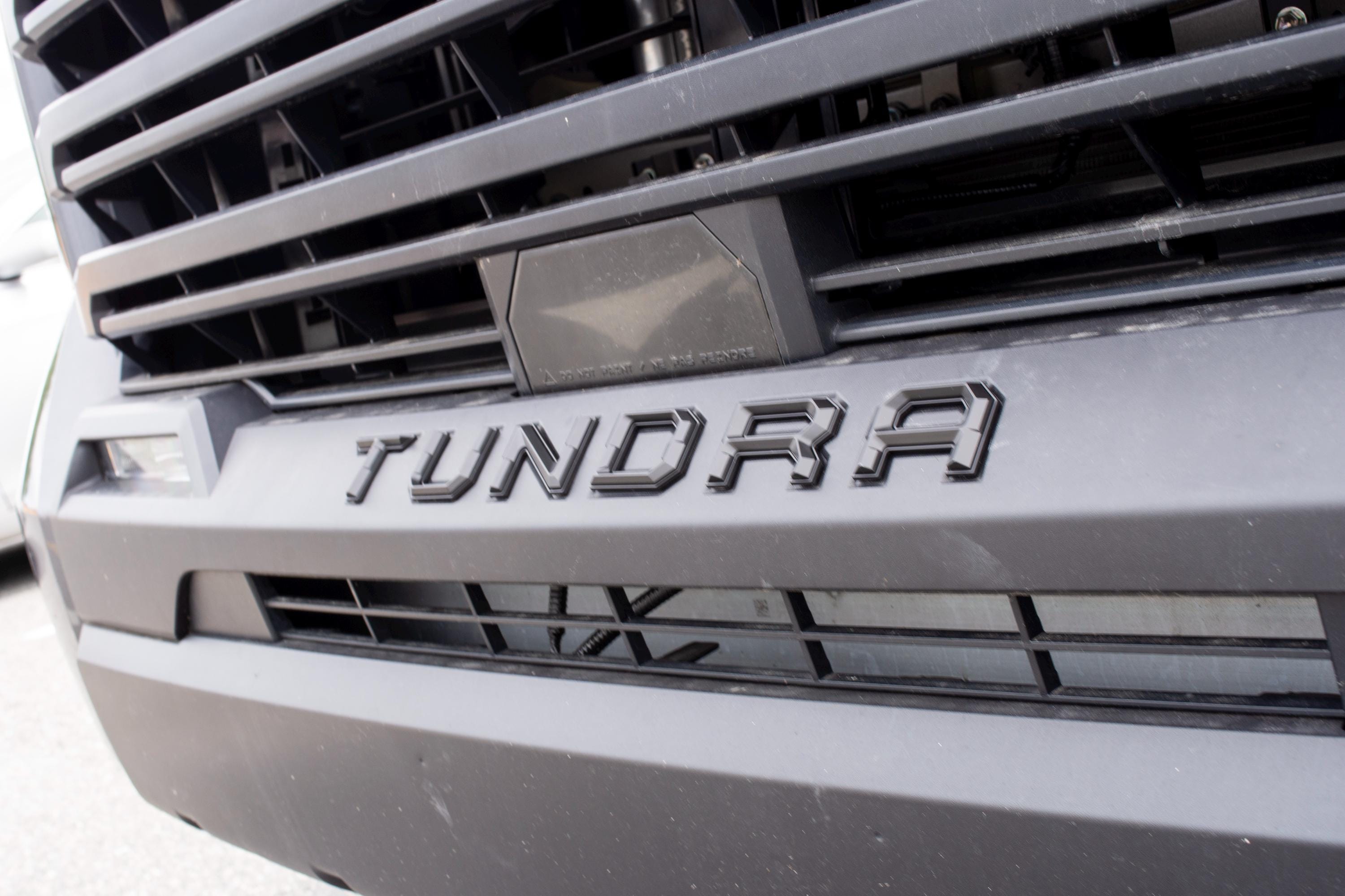 Matte Black outline Premium 3D color matched Letters for 2022-2024 Tundra Front Bumper