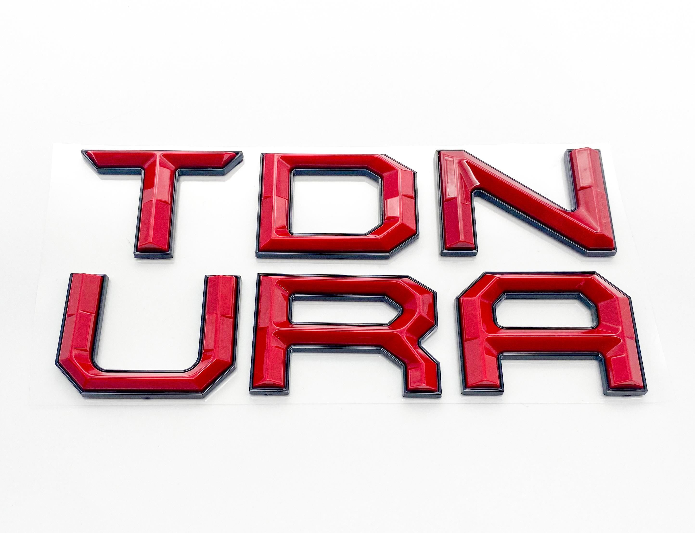 Red with Black outline Premium 3D color matched Letters for 2022-2024 Tundra Front Bumper