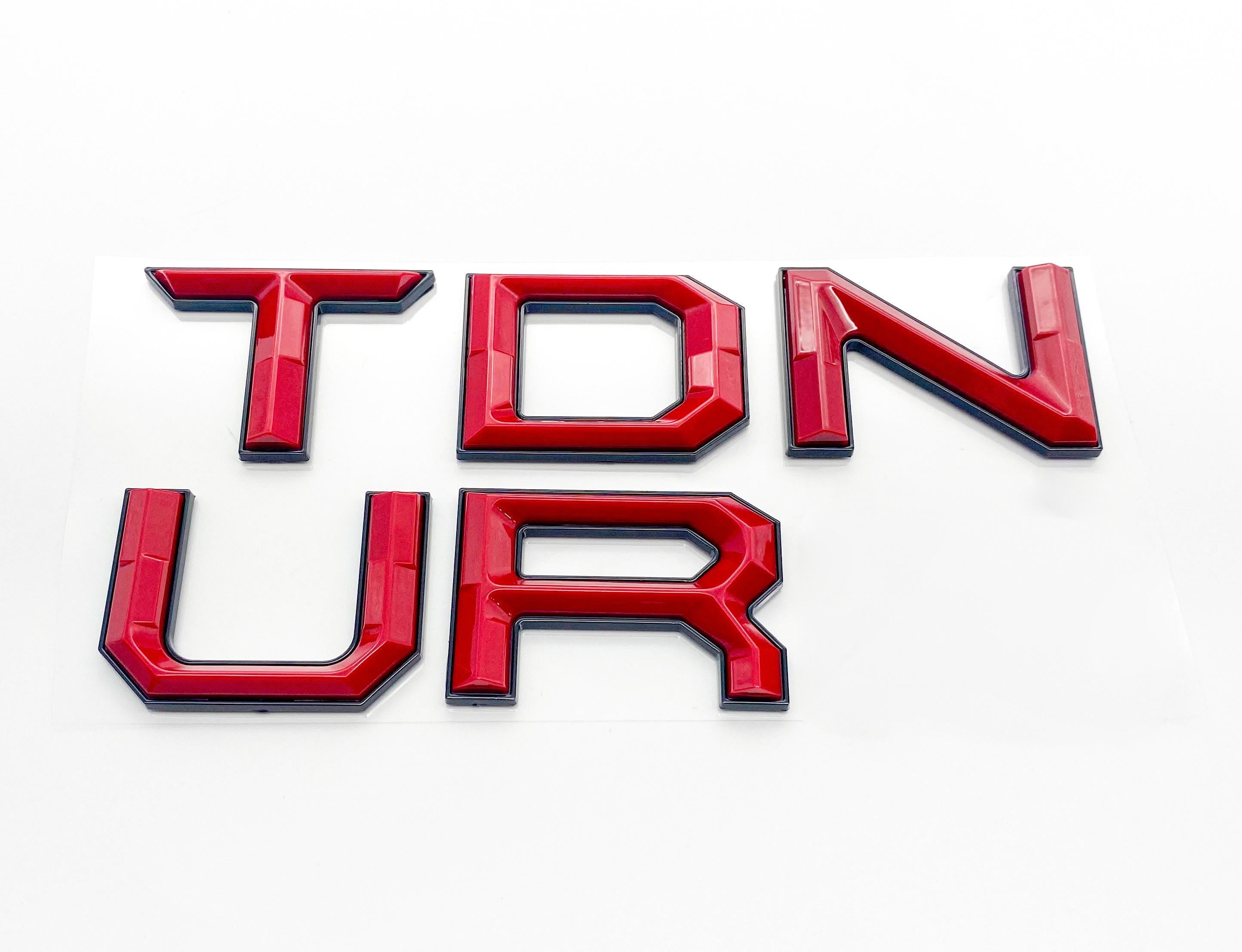 Red with Black outline Premium 3D color matched Letters for 2022-2024 Tundra Front Bumper