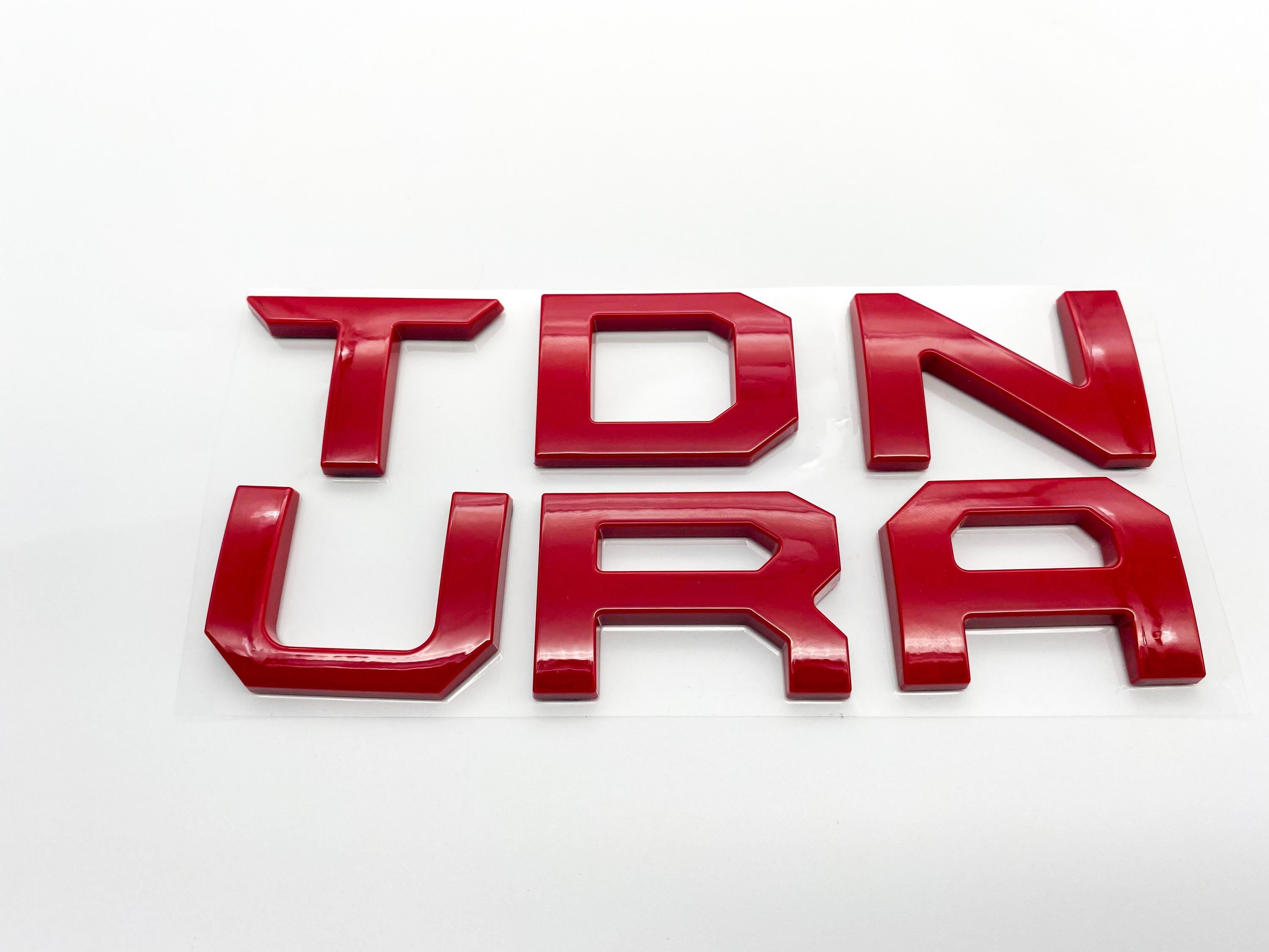 Gloss Red Premium 3D color matched Letters for 2022-2024 Tundra Front Bumper