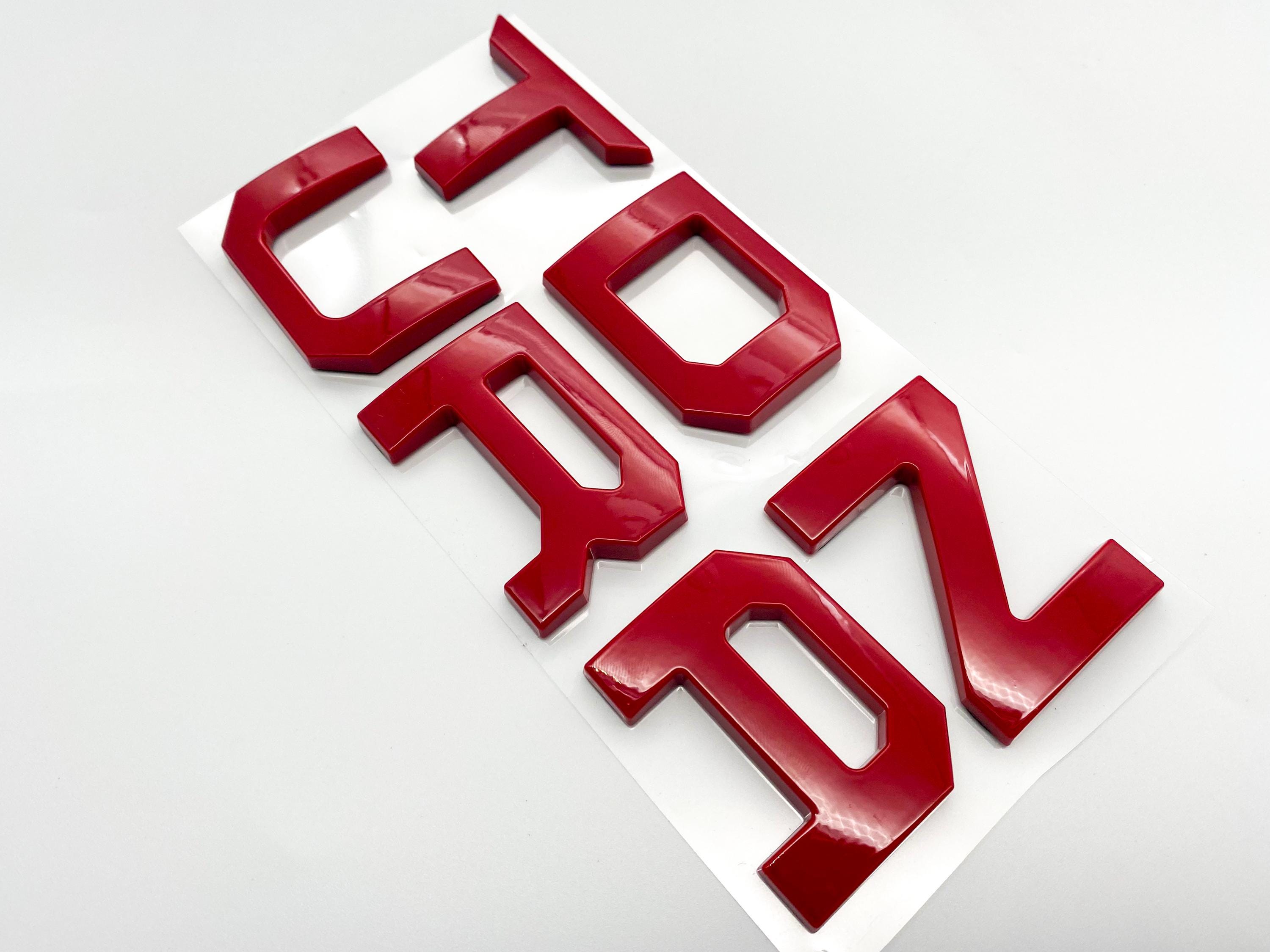 Gloss Red Premium 3D color matched Letters for 2022-2024 Tundra Front Bumper