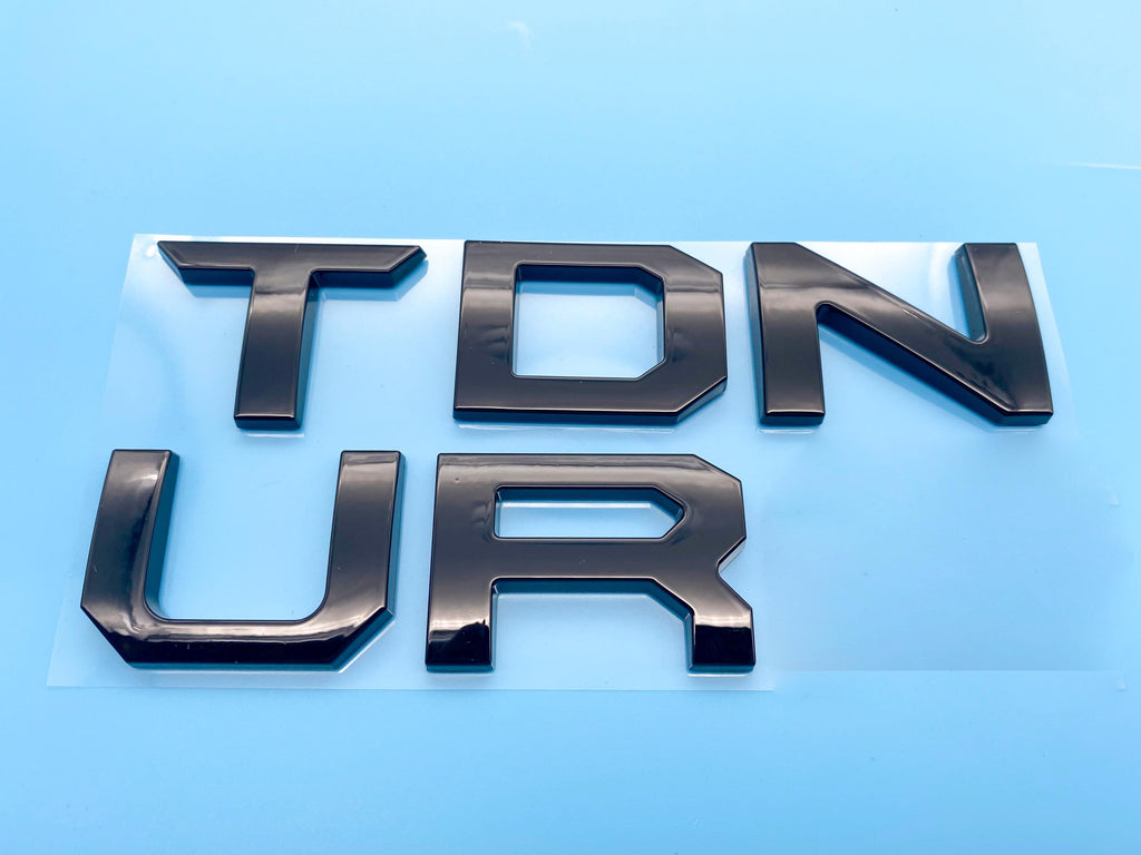 Gloss Black Premium 3D color matched Letters for 2022-2024 Tundra Front Bumper