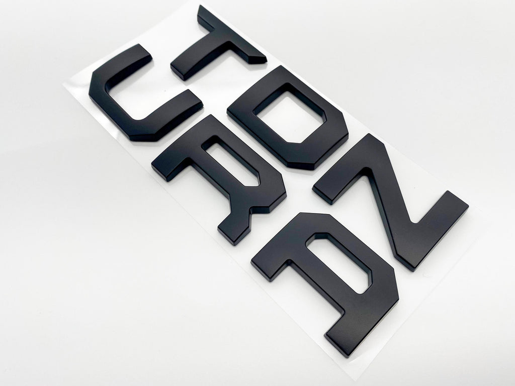 Matte Black Premium 3D color matched Letters for 2022-2024 Tundra Rear Tailgate