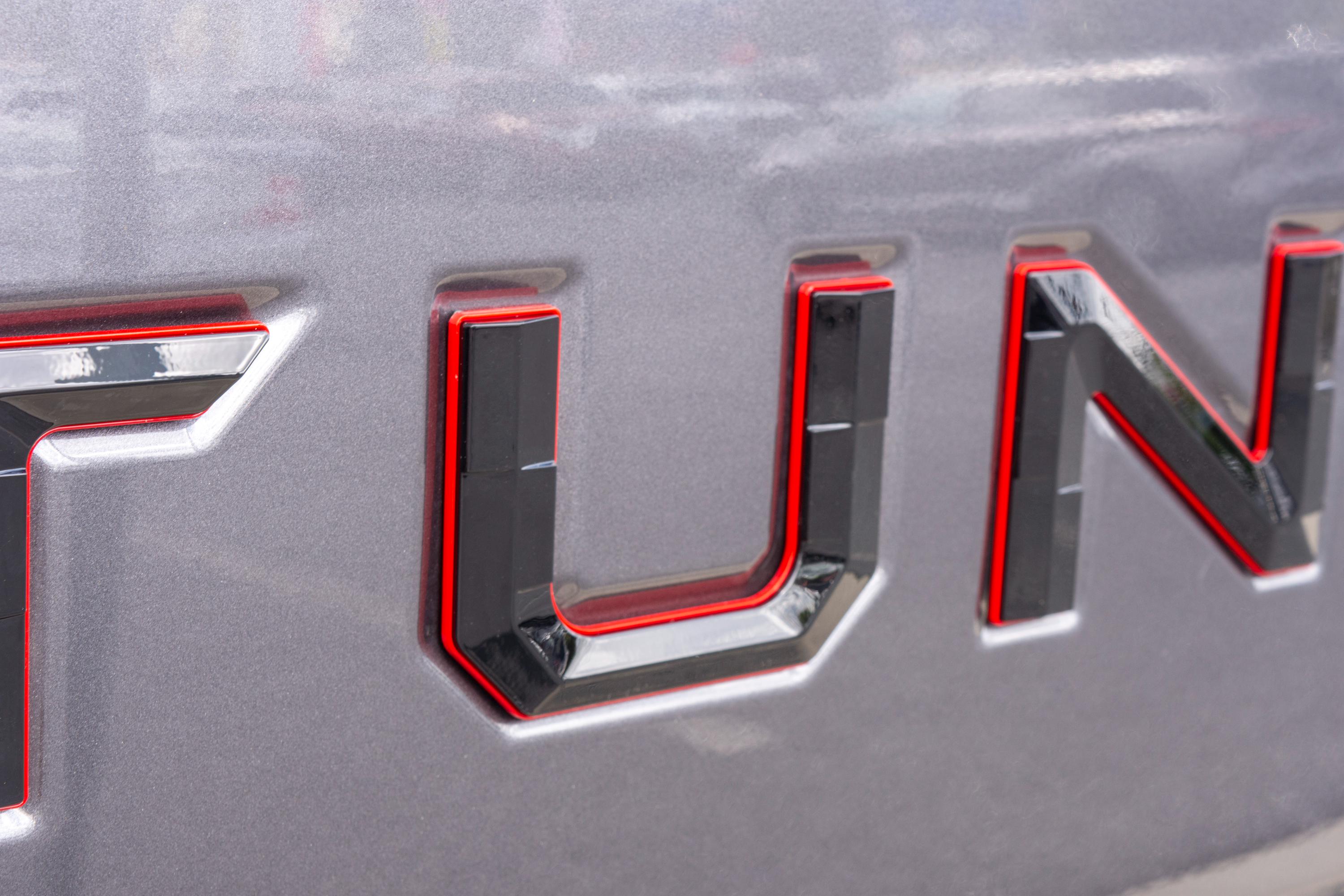 Gloss Black With Red Outline Premium 3D color matched Letters for 2022-2025 Tundra Rear tailgate