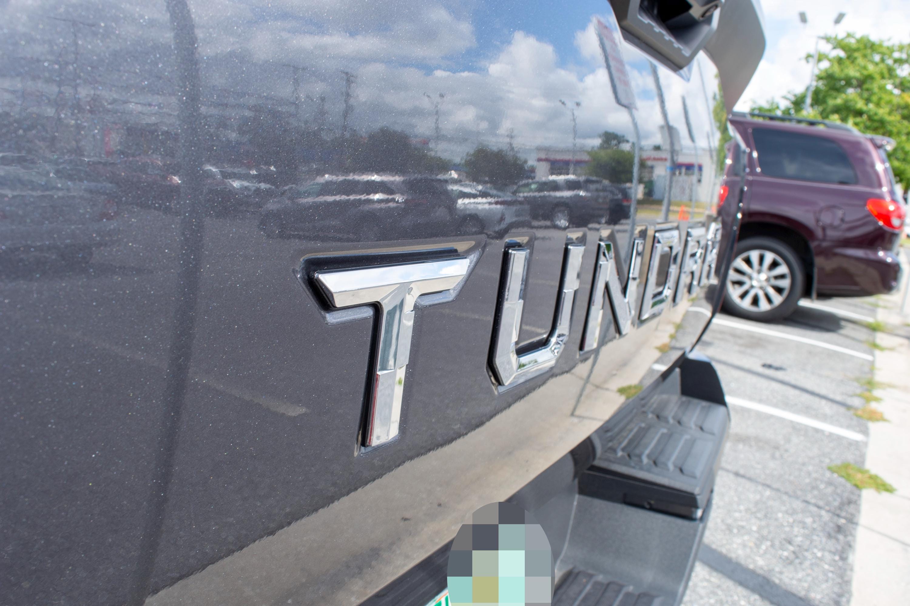 Chrome With Black Outline Premium 3D color matched Letters for 2022-2024 Tundra Front Bumper