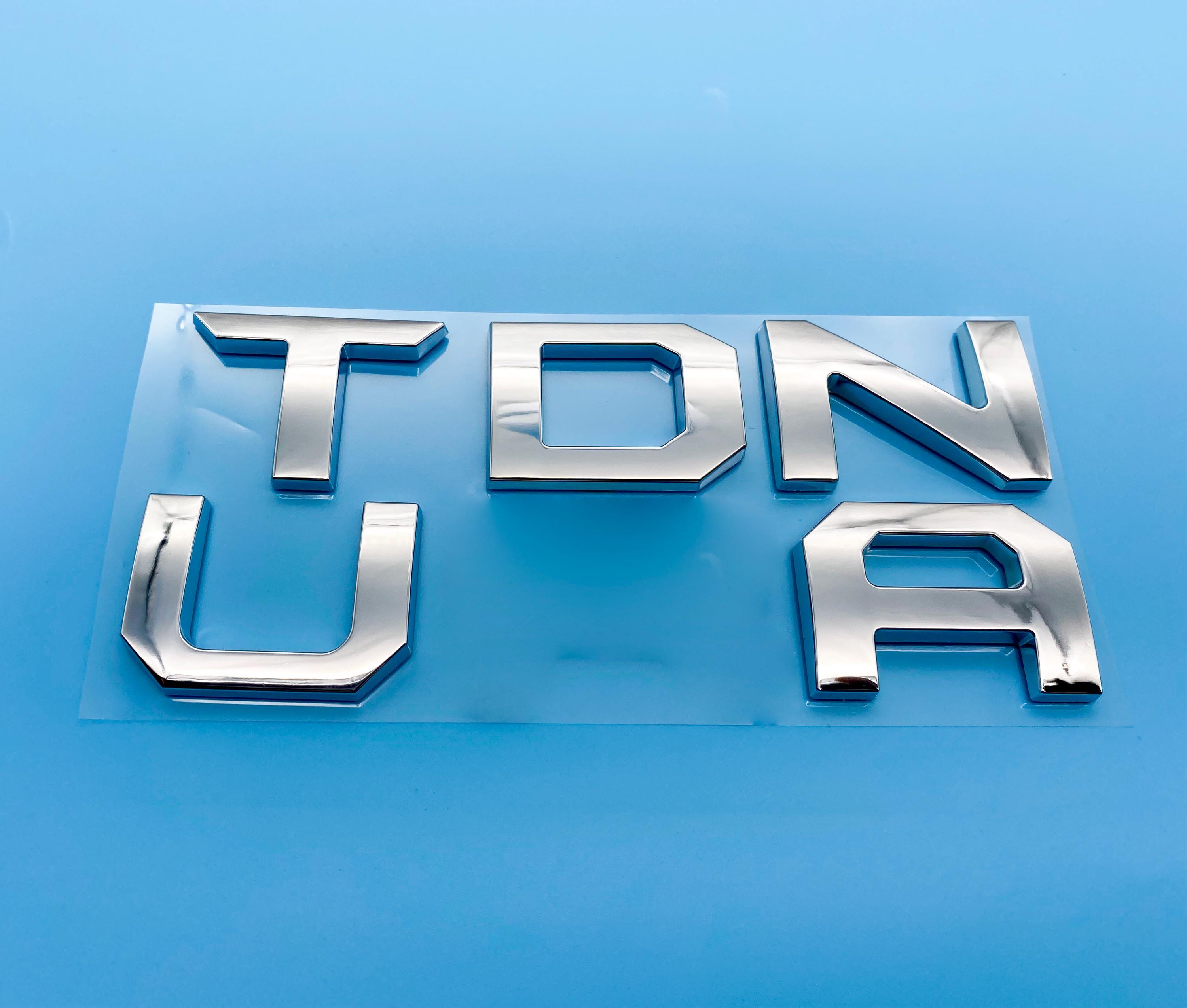 Chrome Premium 3D color matched Letters for 2022-2024 Tundra Front Bumper