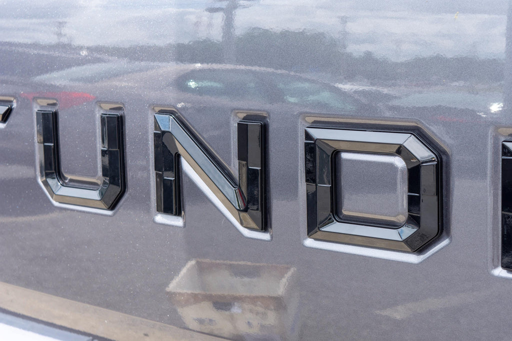 Gloss Black Premium 3D color matched Letters for 2022-2024 Tundra Front Bumper