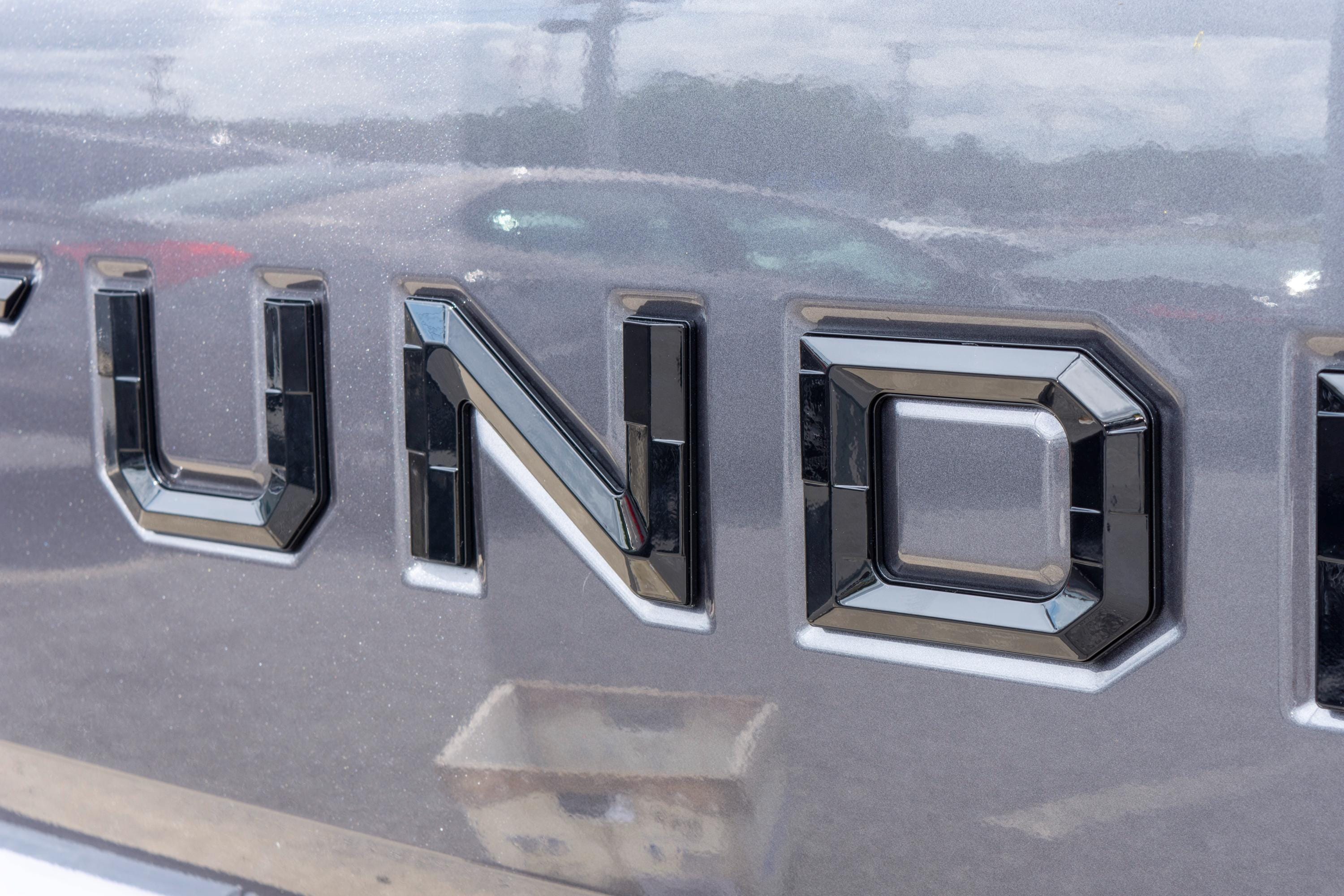 Gloss Black Premium 3D color matched Letters for 2022-2024 Tundra Front Bumper