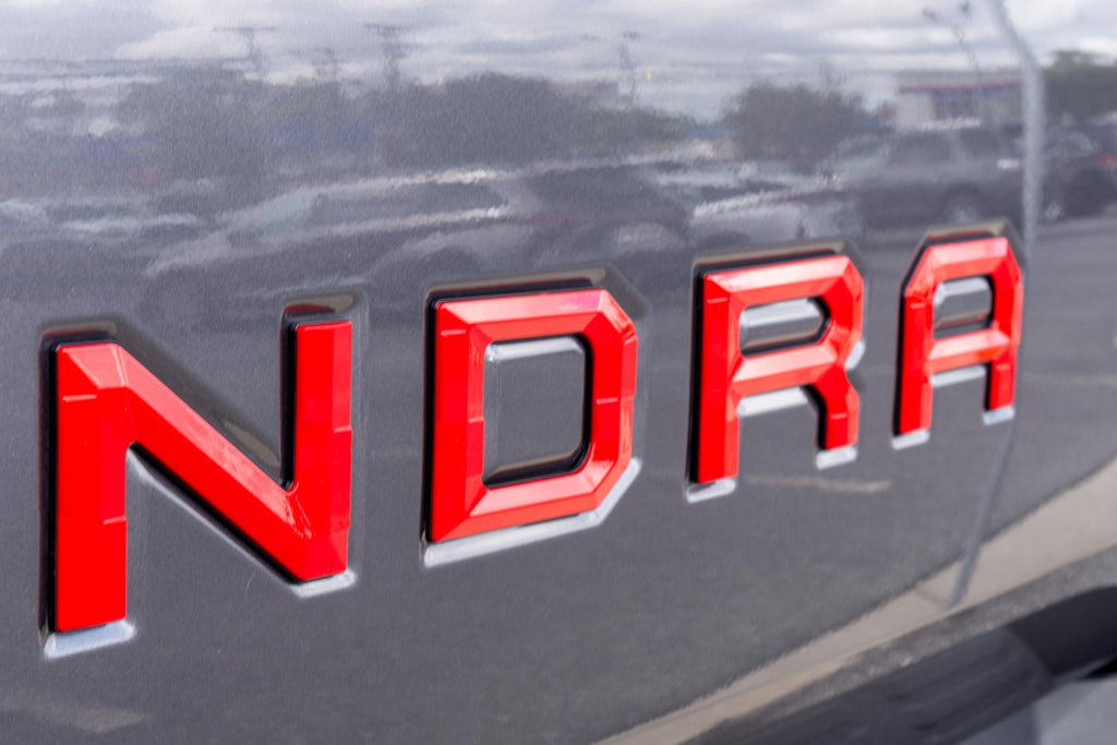 Gloss Red With Black Outline Premium 3D color matched Letters for 2022-2024 Tundra Front Bumper