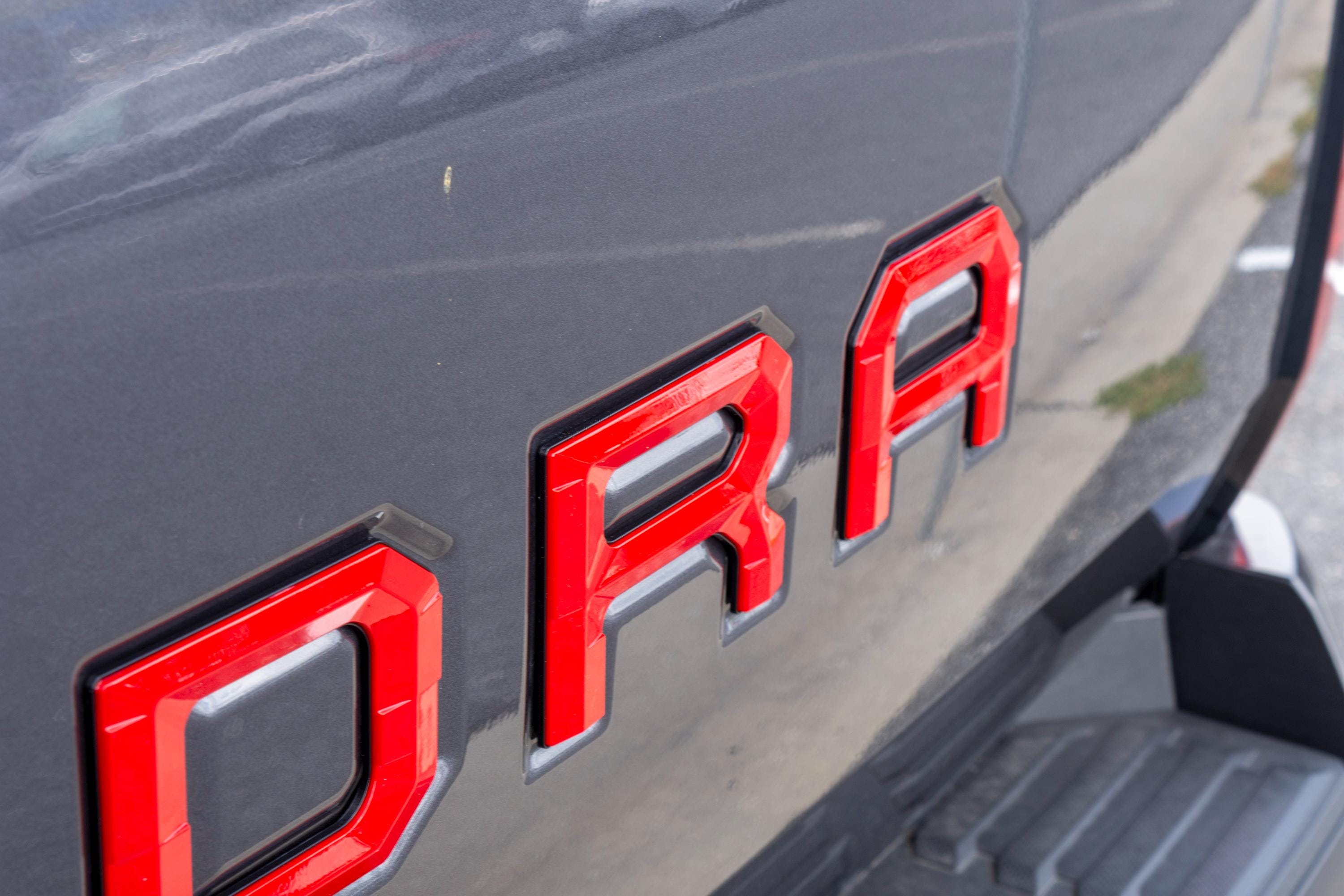 Gloss Red With Black Outline Premium 3D color matched Letters for 2022-2024 Tundra Front Bumper