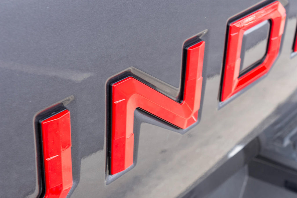 Gloss Red With Black Outline Premium 3D color matched Letters for 2022-2024 Tundra Front Bumper