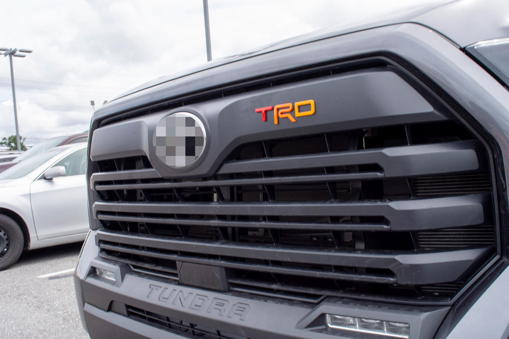 Heritage emblems Fit 2022-2024 Toyota Tundra "TRD" FRONT Grill Decal Inlay Set