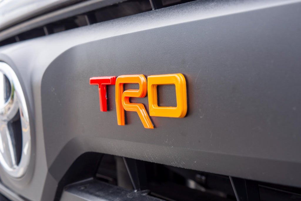 Heritage emblems Fit 2022-2024 Toyota Tundra "TRD" FRONT Grill Decal Inlay Set