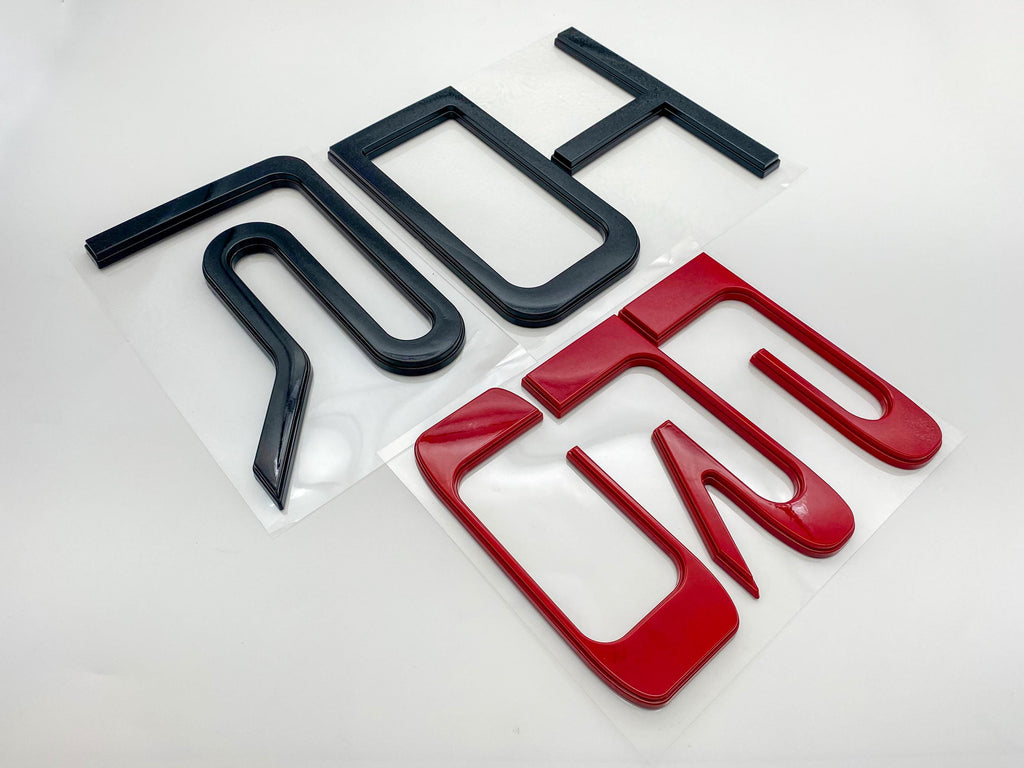 Black Red Raised Tailgate Insert Letters Tailgate Letters Insert Plastic ABS Badge Fits 2022+ Tundra TRD Pro Tailgate Decals