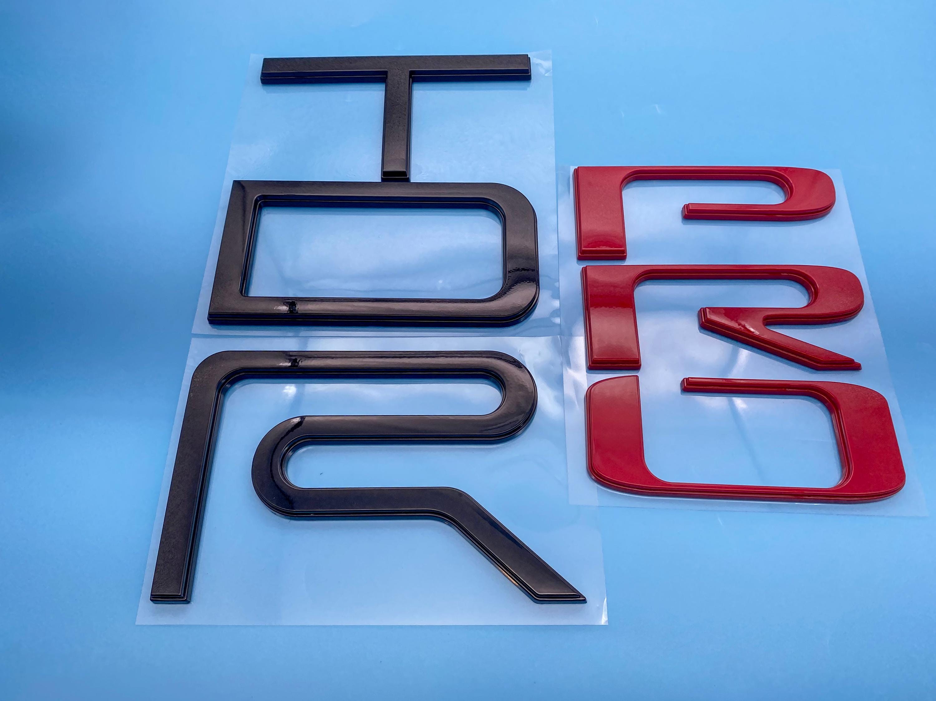 Black Red Raised Tailgate Insert Letters Tailgate Letters Insert Plastic ABS Badge Fits 2022+ Tundra TRD Pro Tailgate Decals